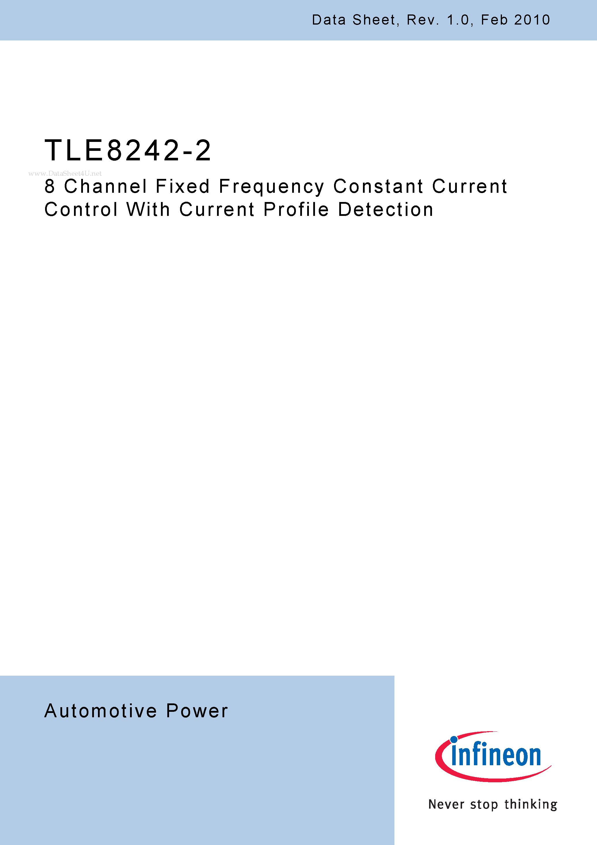 Datasheet TLE8242-2 - 8 Channel Fixed Frequency Constant Current Control page 1