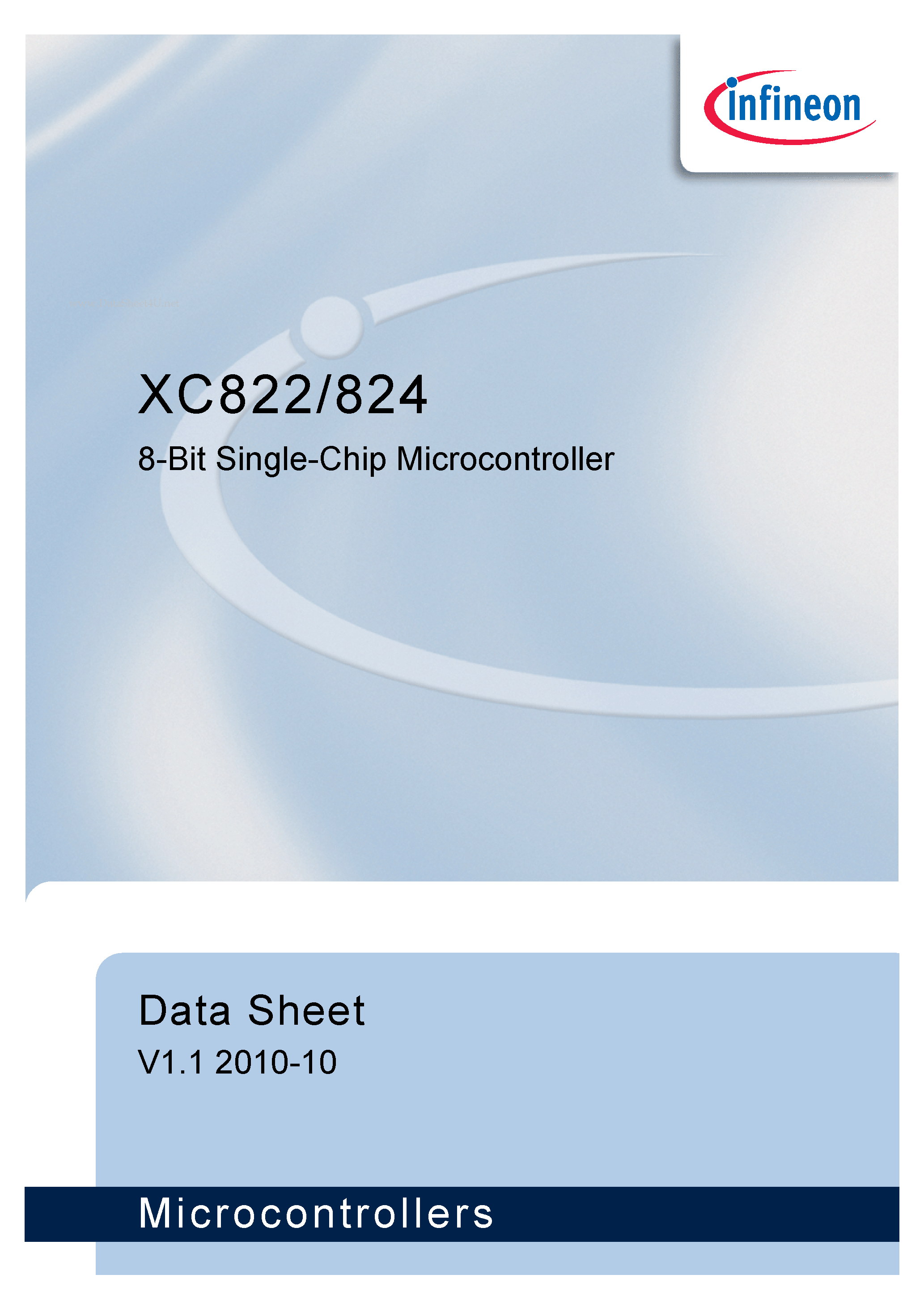 Даташит на микросхему XC822 страница 1 Даташит XC822 - (XC822 / XC824) 8-Bit Single-Chip Microcontroller страница 1