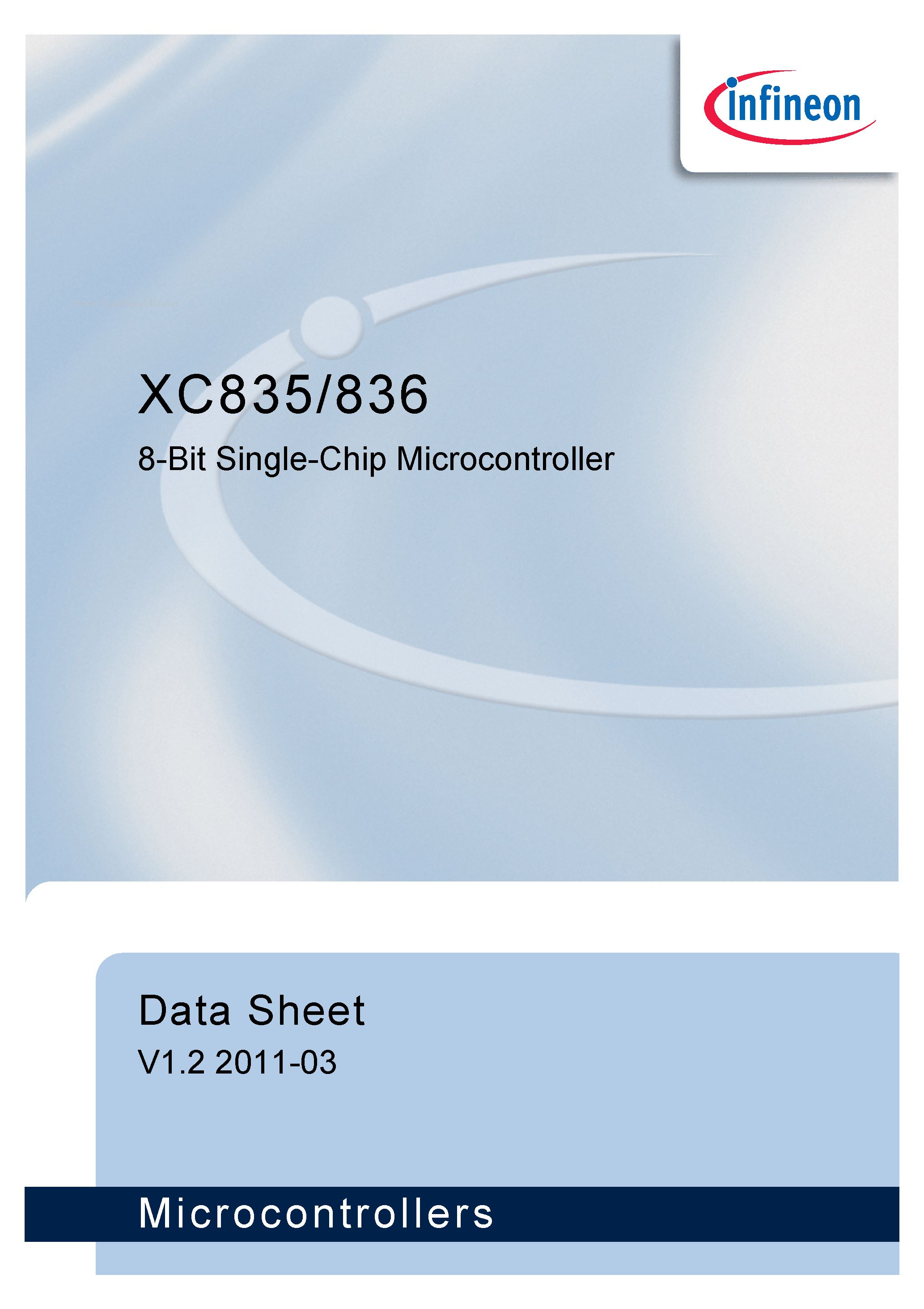 Даташит на микросхему XC835 страница 1 Даташит XC835 - (XC835 / XC836) 8-Bit Single-Chip Microcontroller страница 1