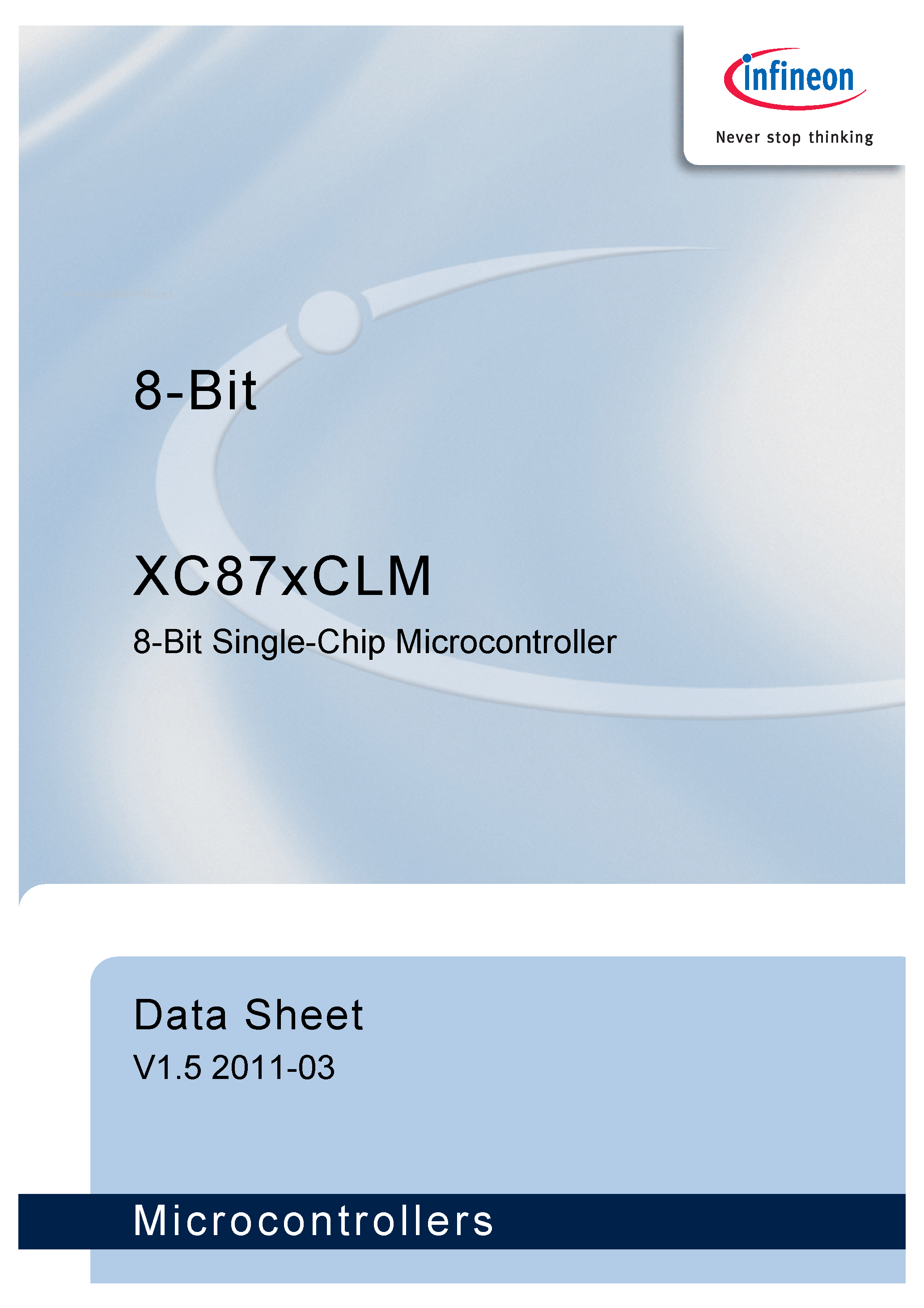 Даташит на микросхему XC87XCM страница 1 Даташит XC87XCM - 8-Bit Single-Chip Microcontroller страница 1
