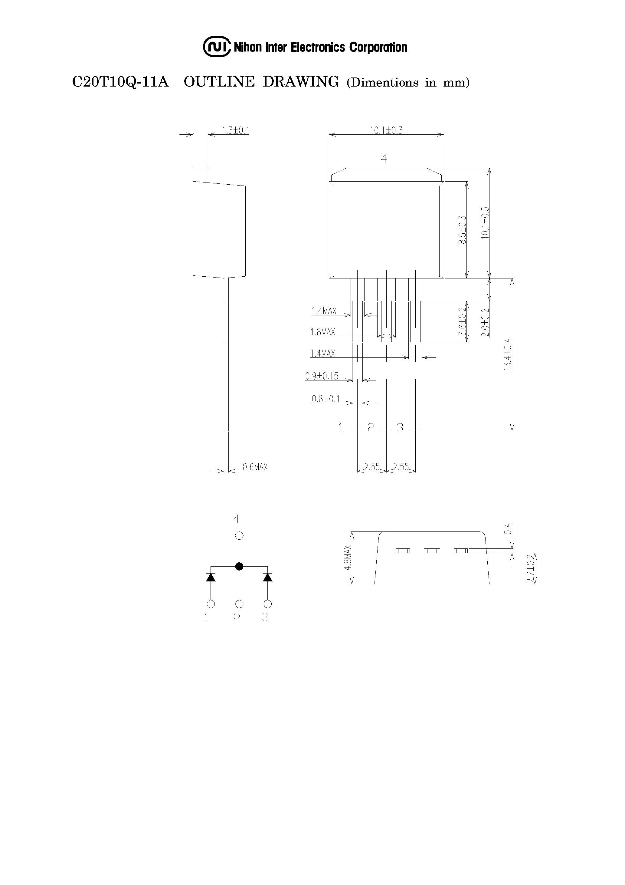 Даташит на микросхему C20T10Q-11A страница 2 Даташит C20T10Q-11A - Schottky Diodes страница 2