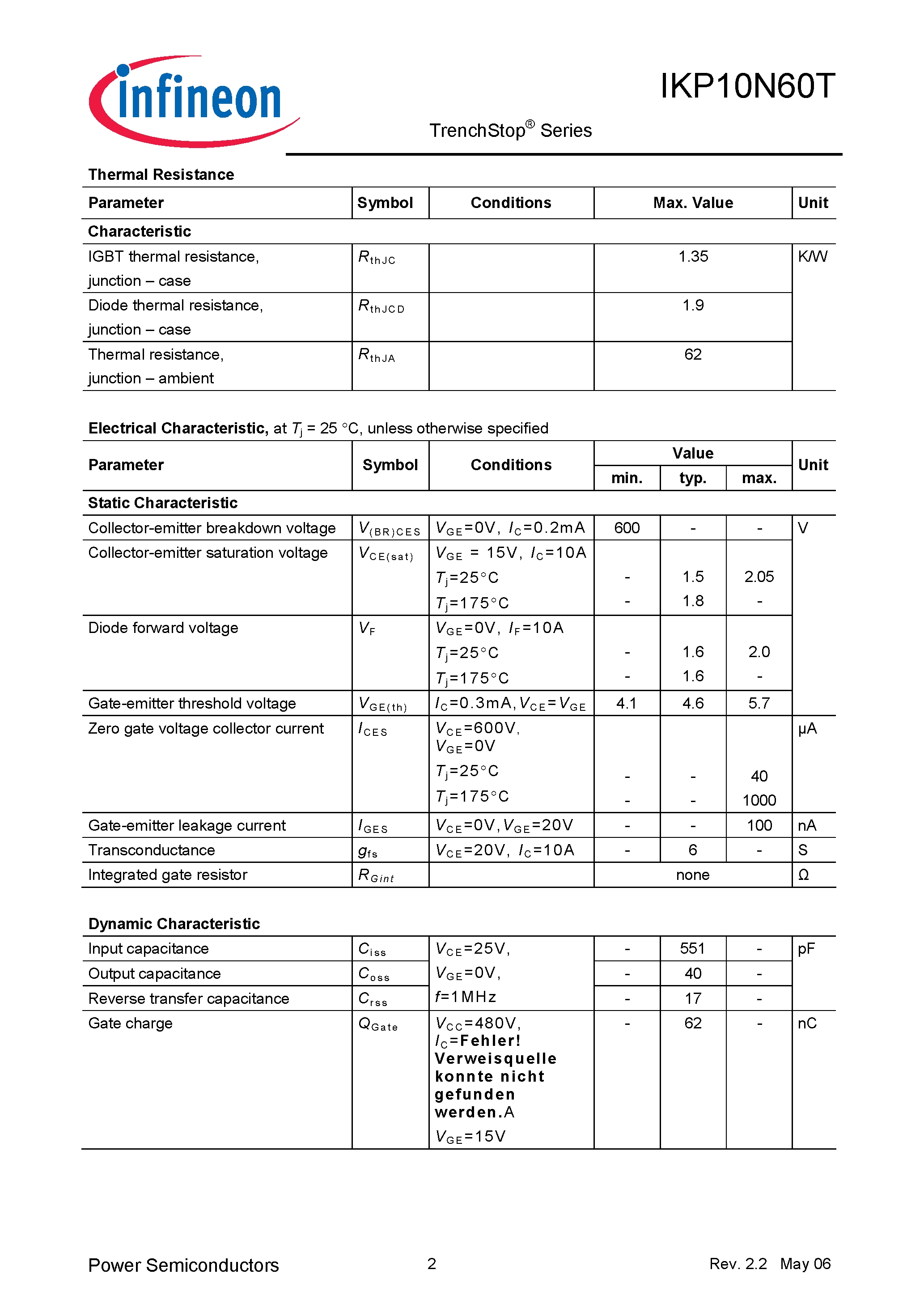 Даташит K10T60 - IGBT страница 2