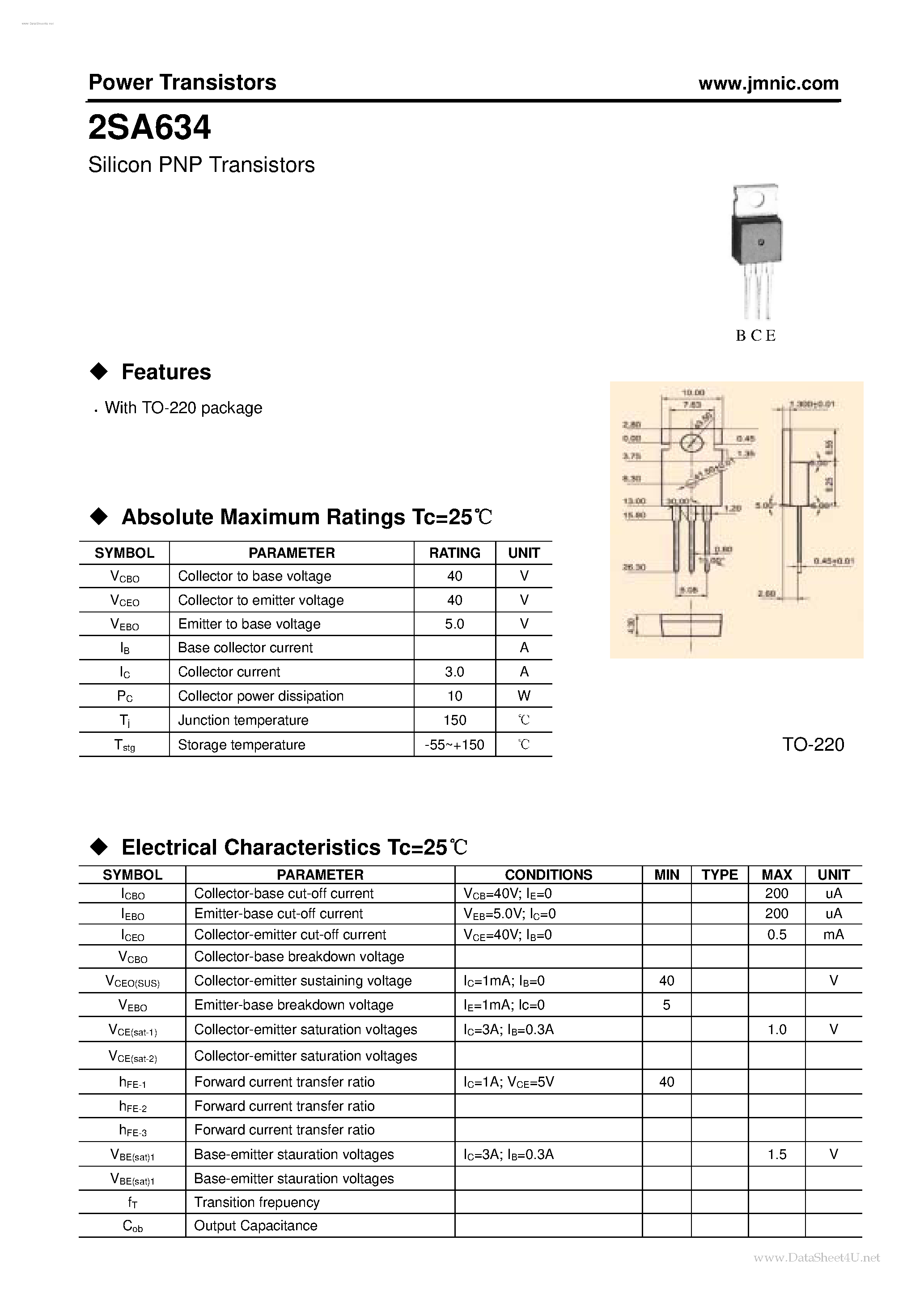 Даташит на микросхему A634 страница 1 Даташит A634 - Search -----> 2SA634 страница 1