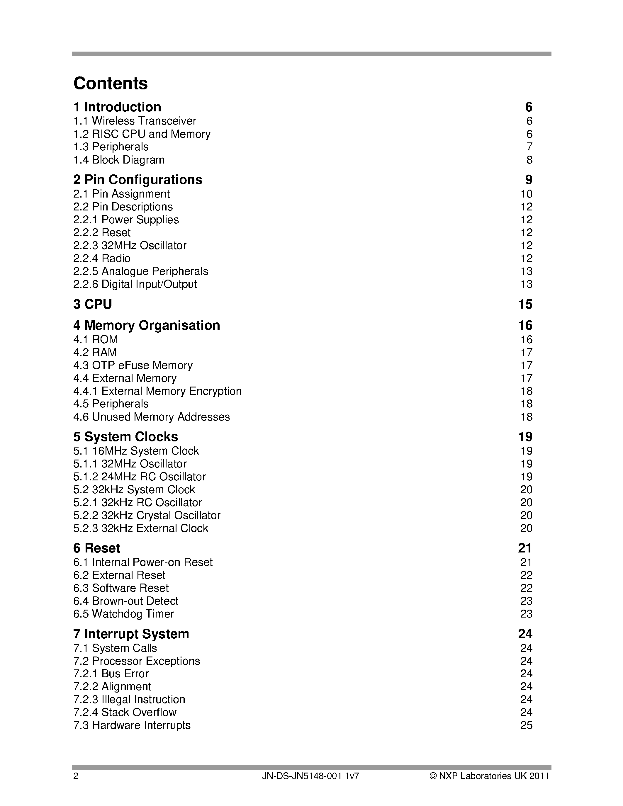 Даташит на микросхему JN5148-001 страница 2 Даташит JN5148-001 - IEEE802.15.4 Wireless Microcontroller страница 2