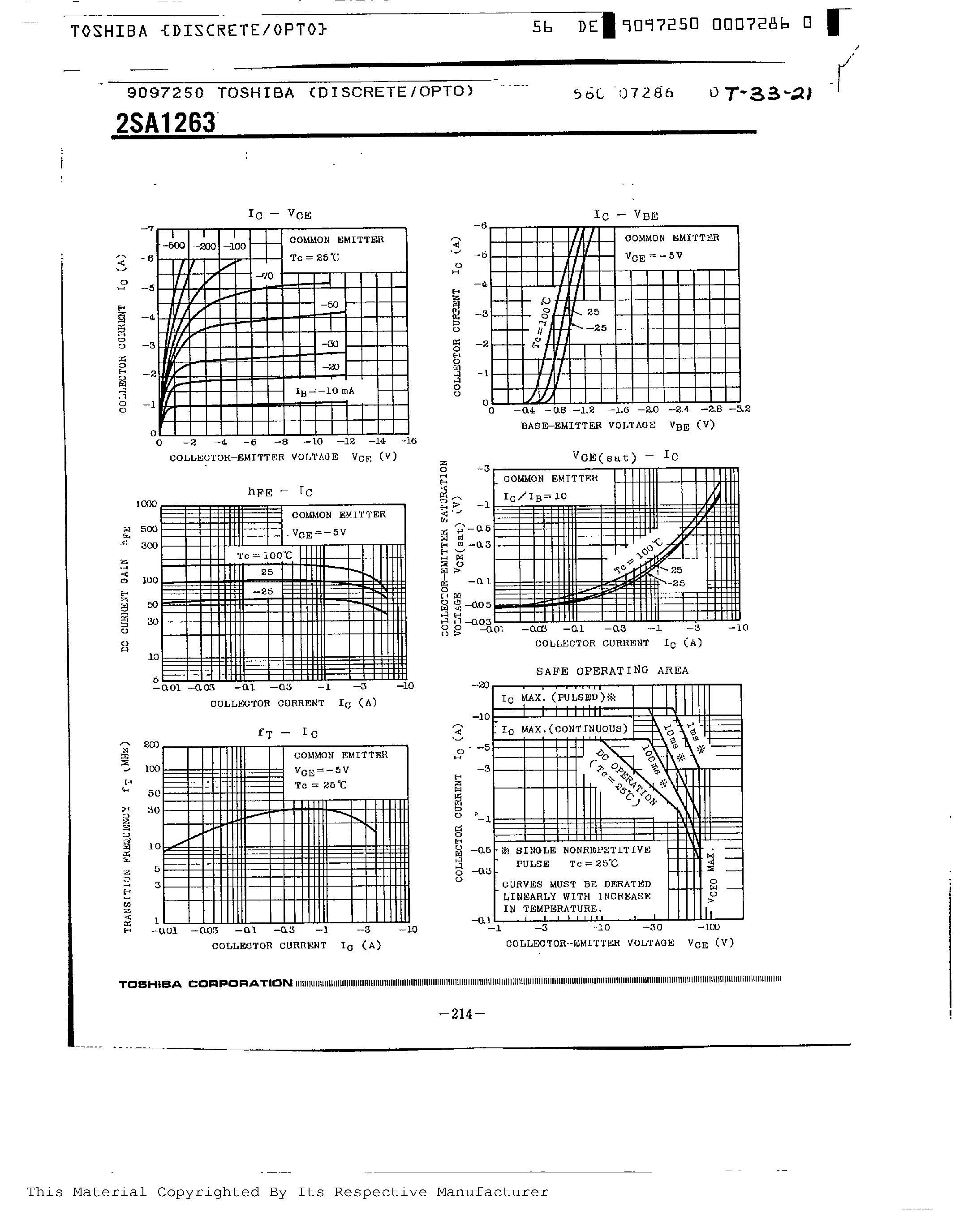 Даташит на микросхему A1263 страница 2 Даташит A1263 - Search -----> 2SA1263 страница 2