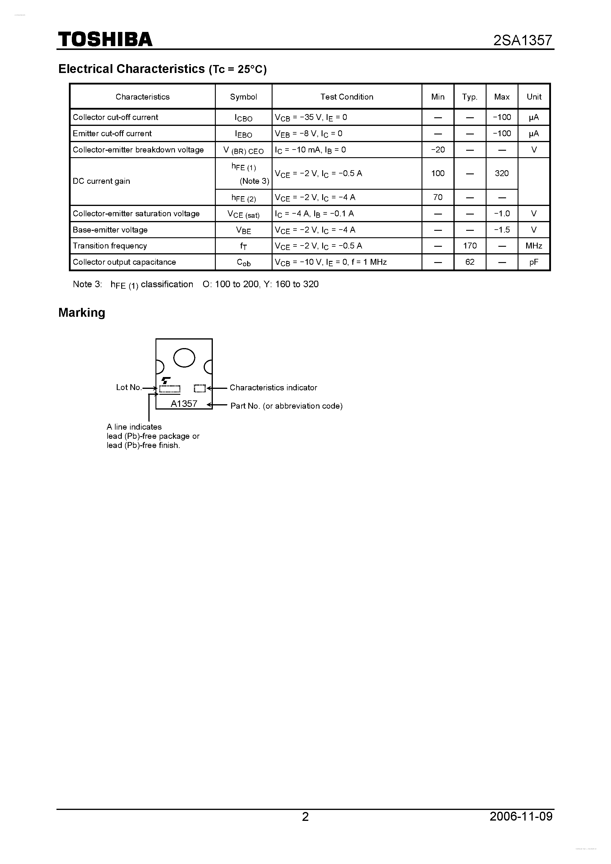 Даташит на микросхему A1357 страница 2 Даташит A1357 - Search -----> 2SA1357 страница 2