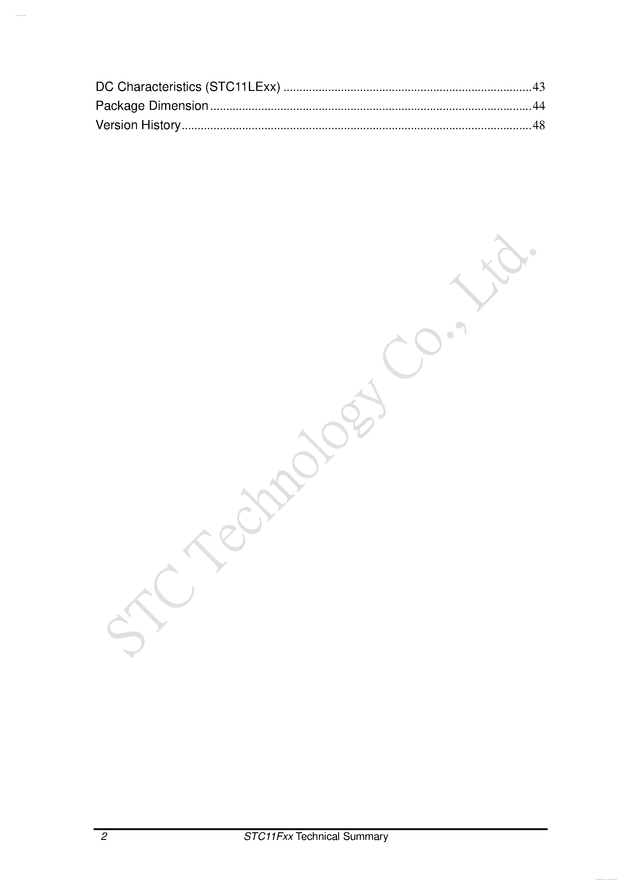 Даташит STC11F01E - single-chip 8-bit micro-controller страница 2