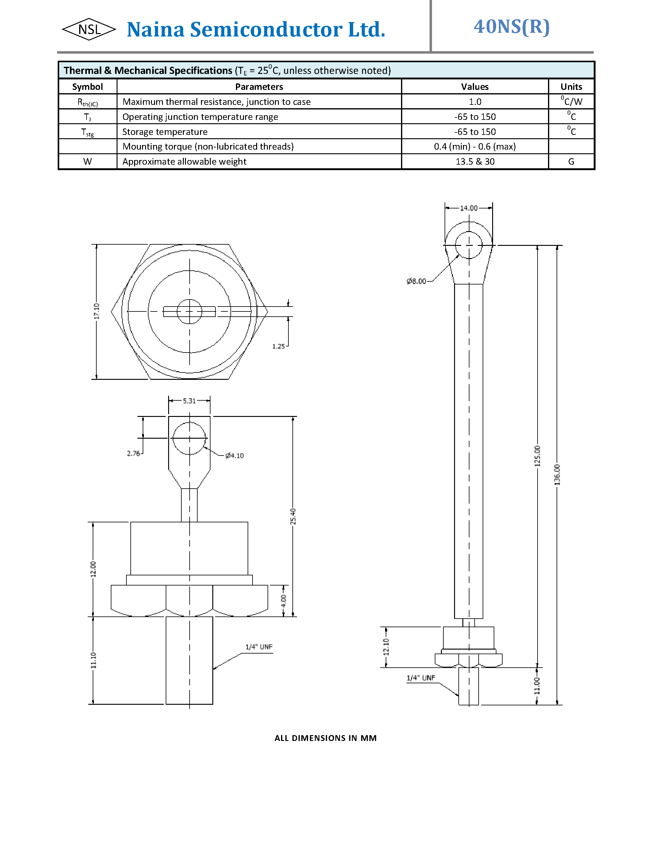 Даташит на микросхему 40NS страница 2 Даташит 40NS - Standard Recovery Diodes страница 2