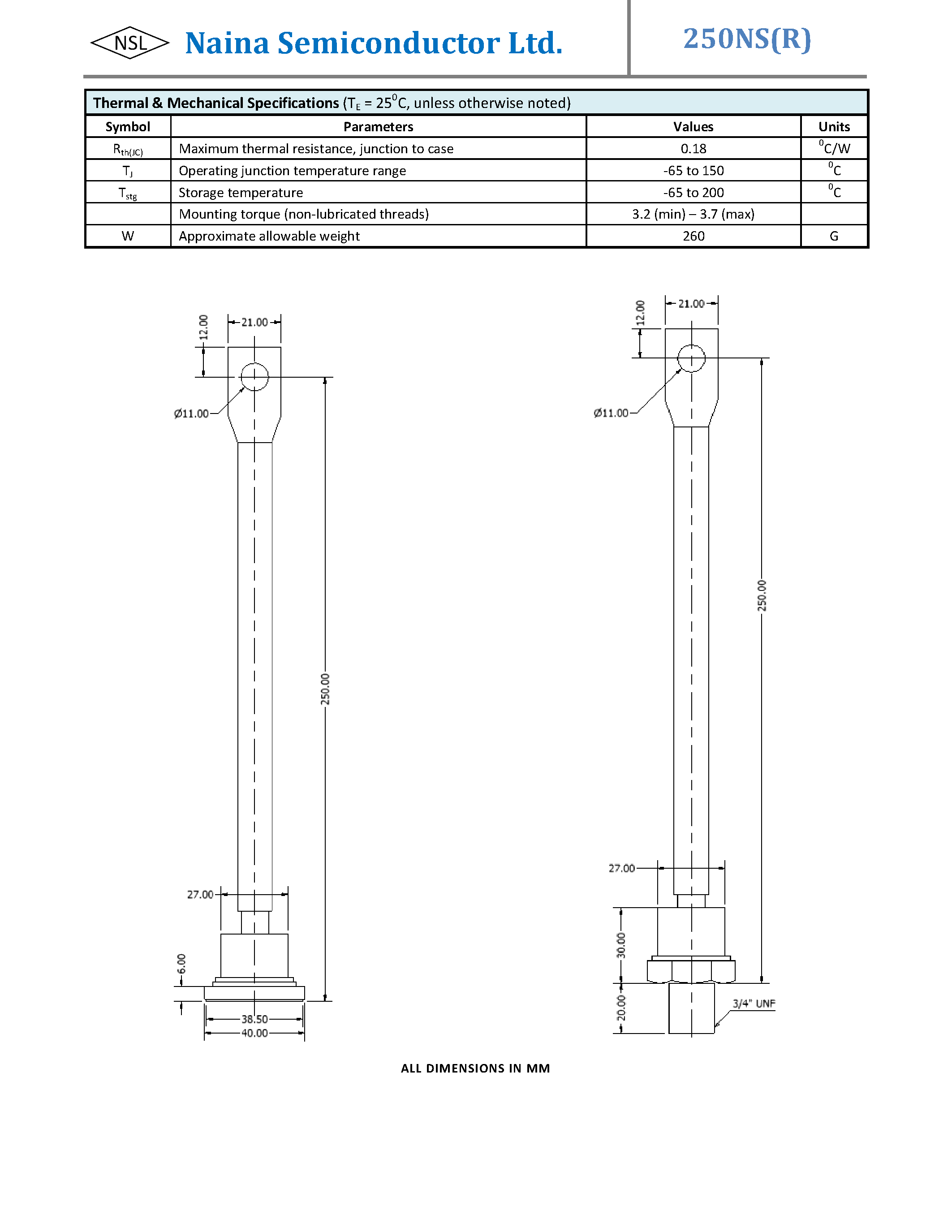 Даташит на микросхему 250NS страница 2 Даташит 250NS - Standard Recovery Diodes страница 2