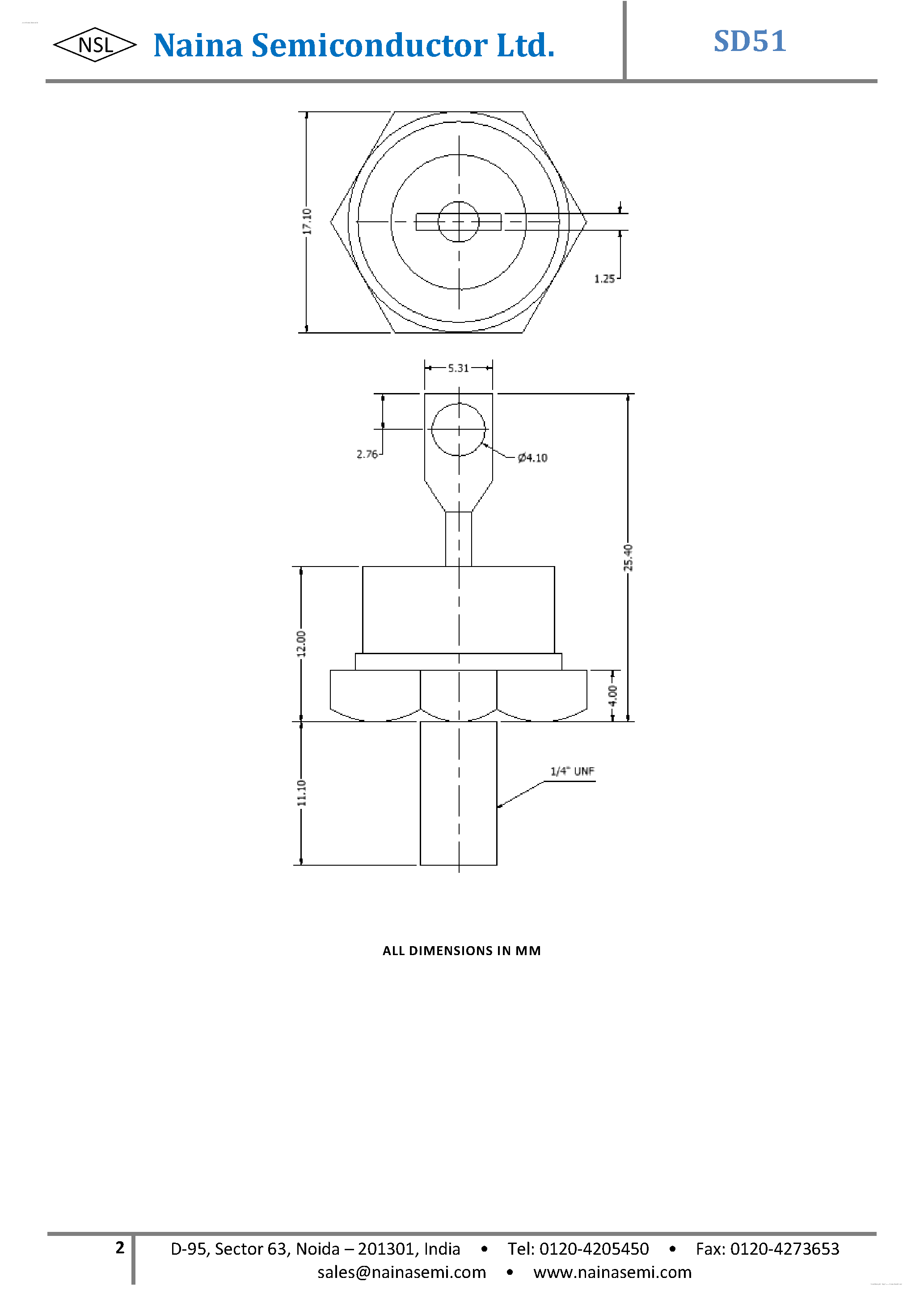 Даташит на микросхему SD51 страница 2 Даташит SD51 - Schottky Diodes страница 2