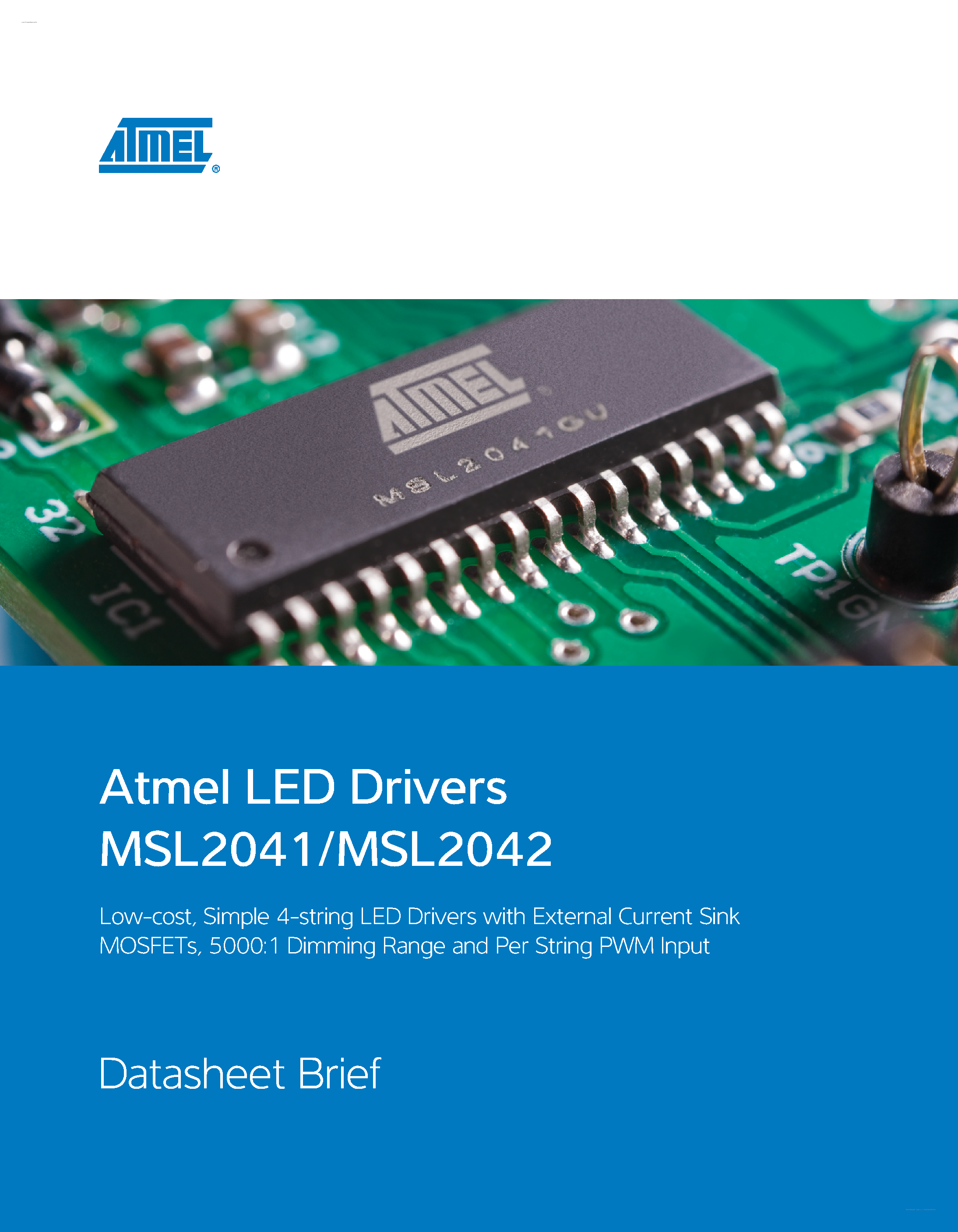 Datasheet MSL2041 - (MSL2041 / MSL2042) Simple 4-string LED Drivers page 1