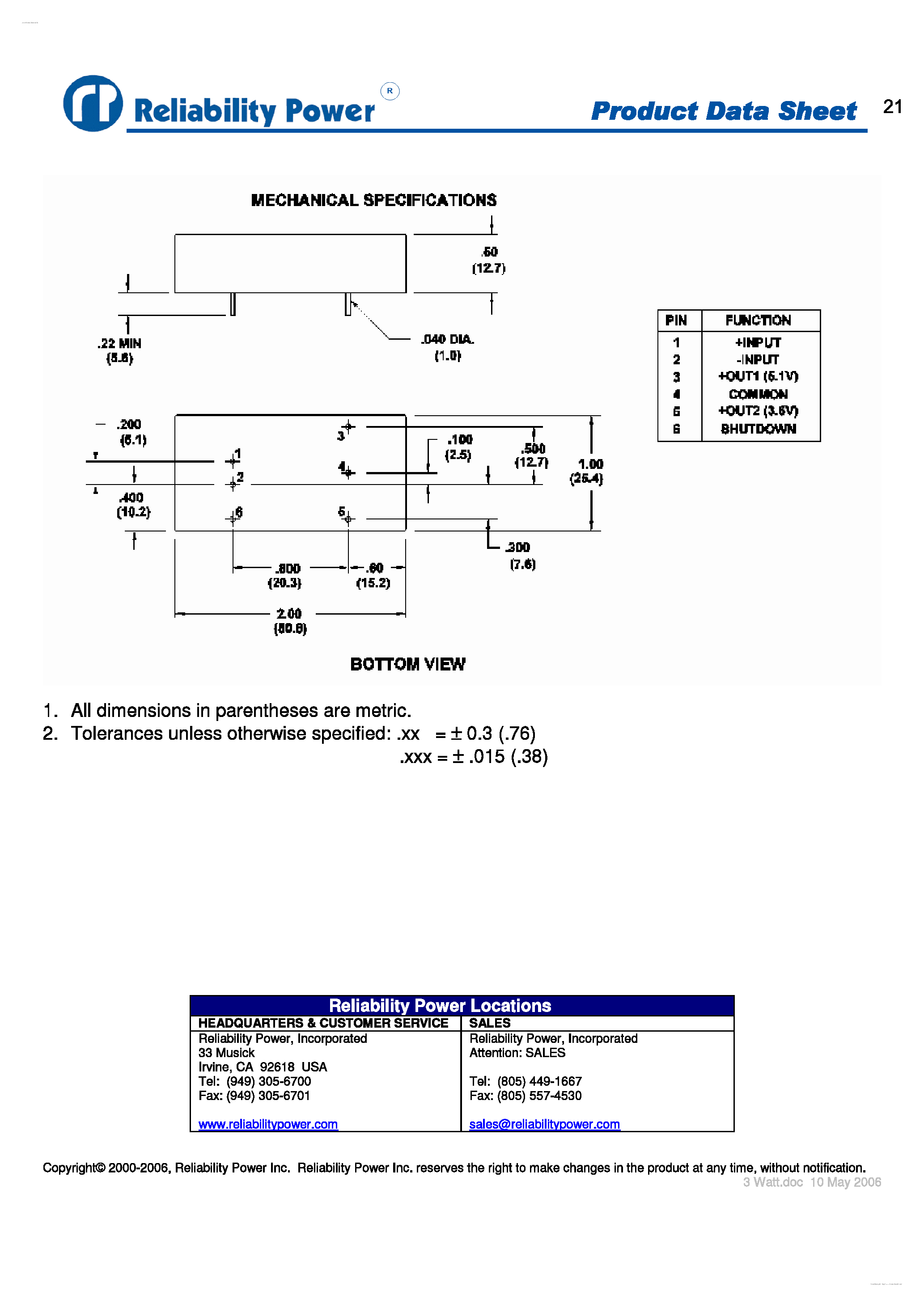 Даташит на микросхему 3A80R5-3.6SD страница 2 Даташит 3A80R5-3.6SD - 3 WATT DUAL DC/DC CONVERTERS страница 2