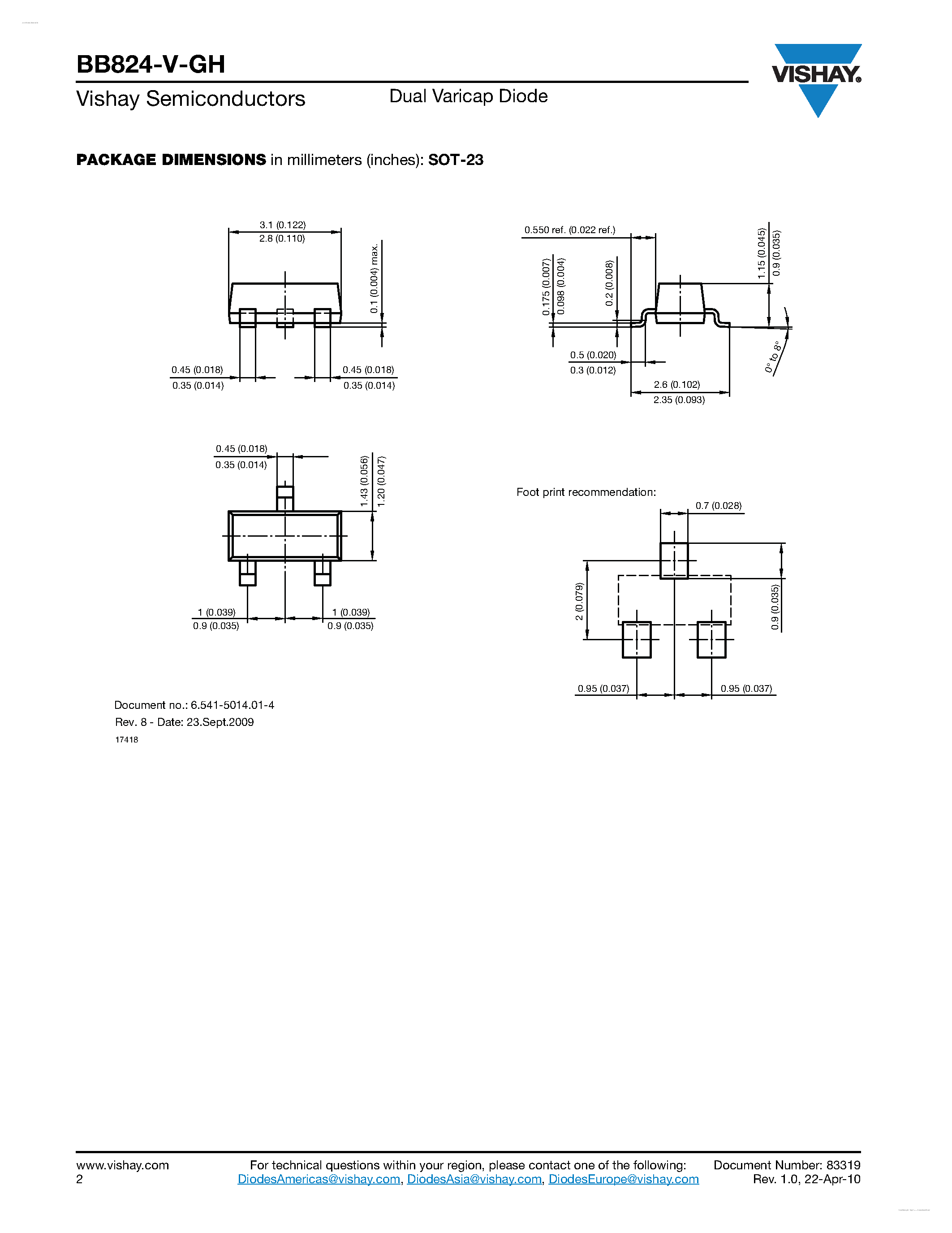 Datasheet BB824-V-GH - Dual Varicap Diode page 2