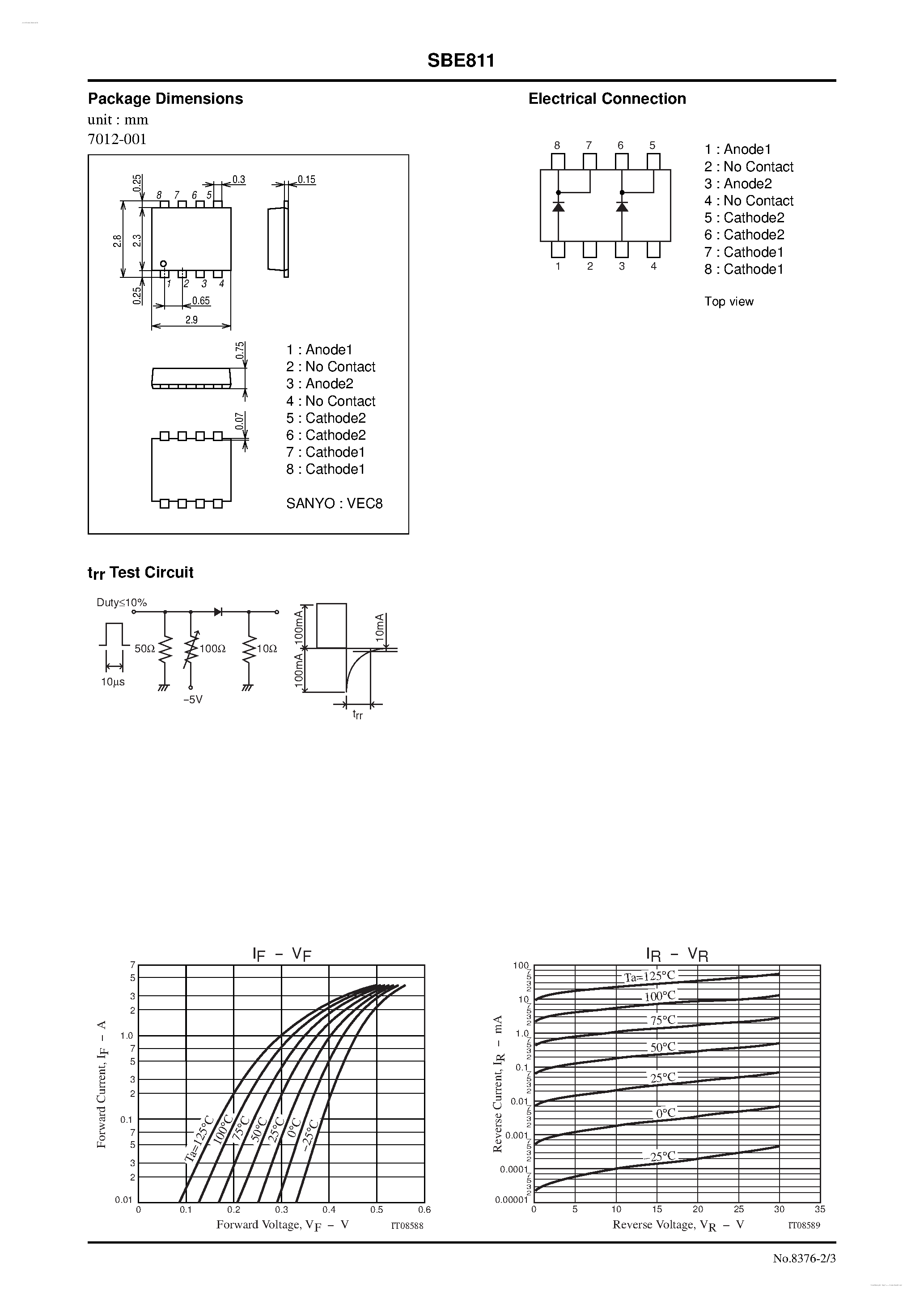 Datasheet SBE811 page 2 Datasheet SBE811 - Rectifier page 2