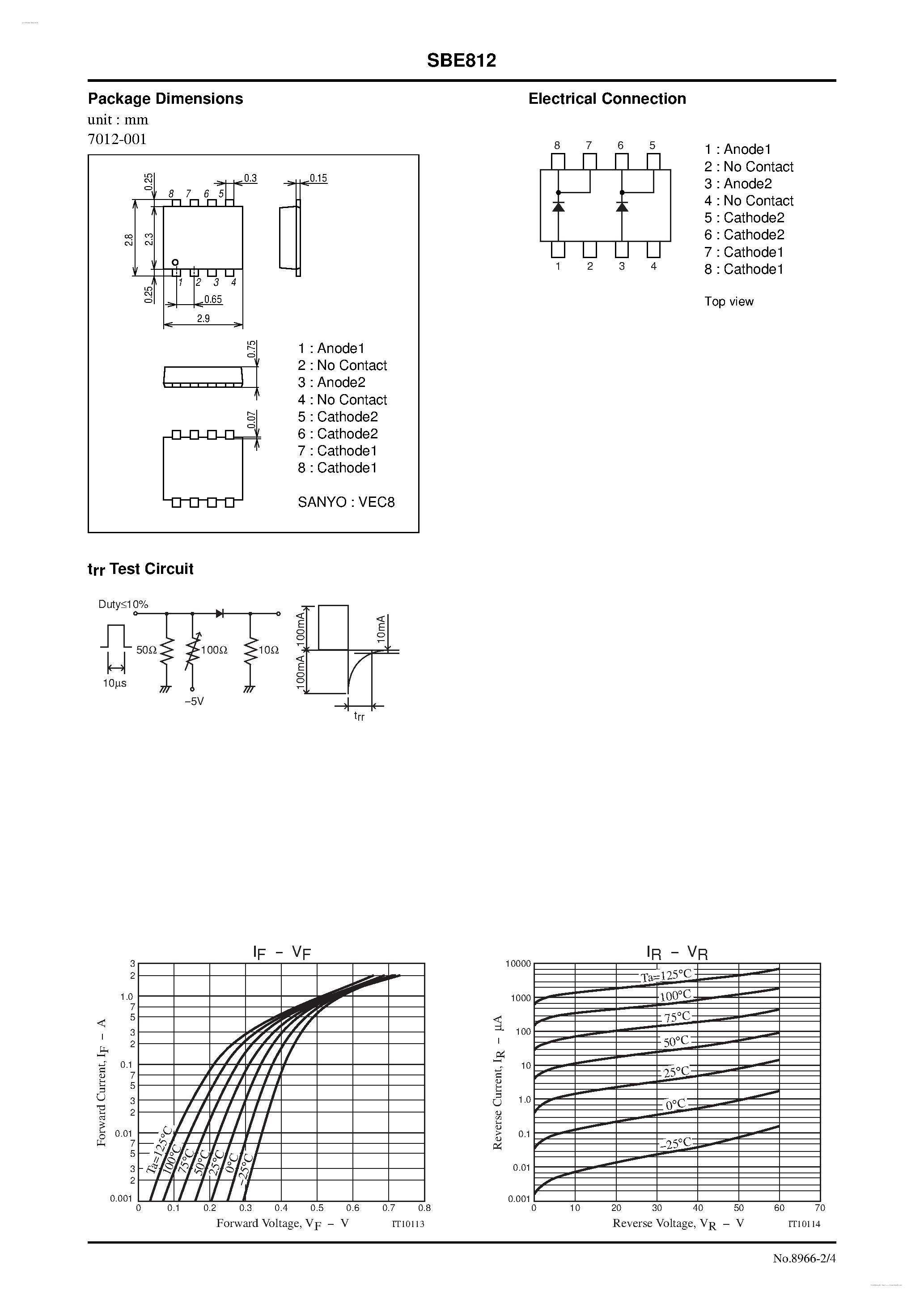 Datasheet SBE812 page 2 Datasheet SBE812 - Rectifier page 2