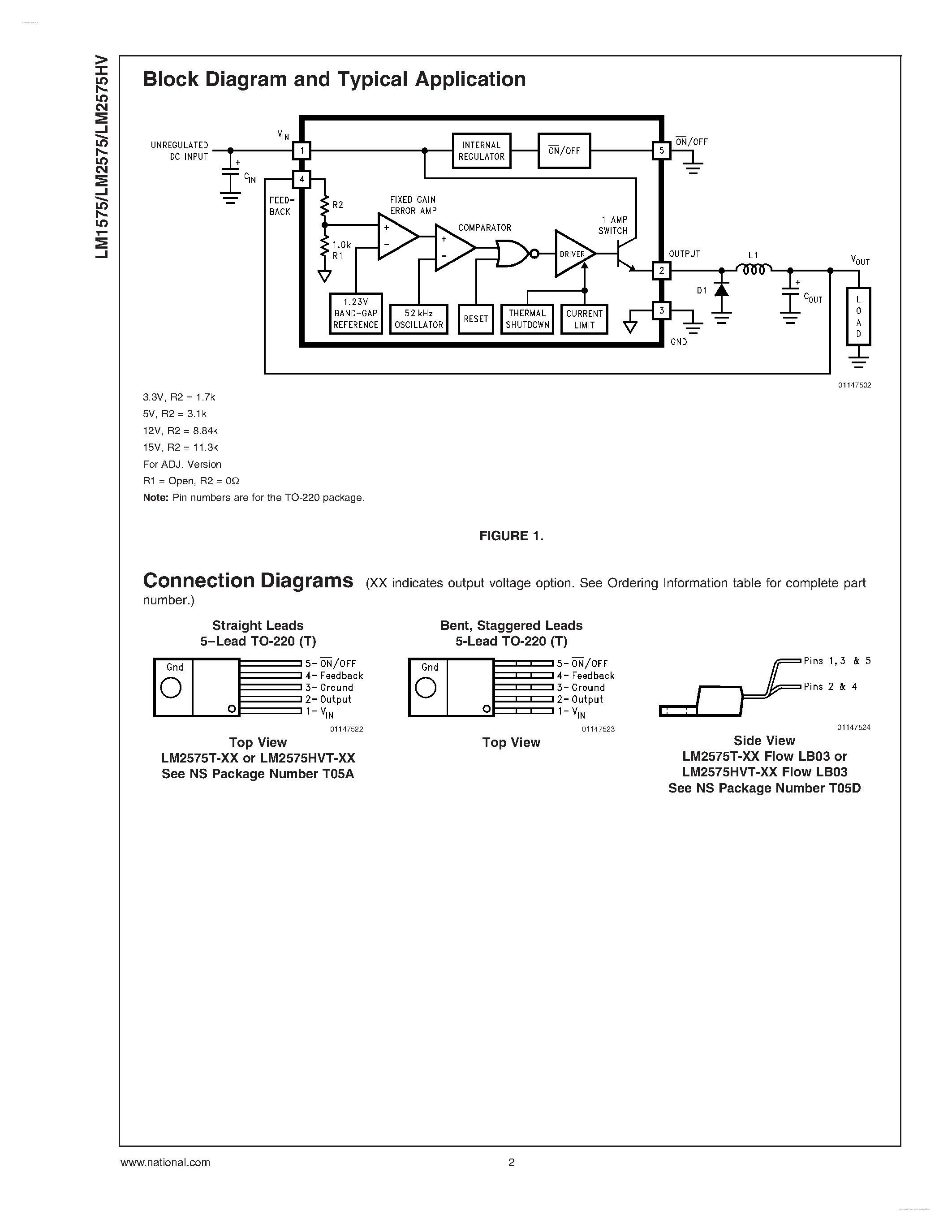 Datasheet 2575T-12 - Search -----> LM2575 page 2