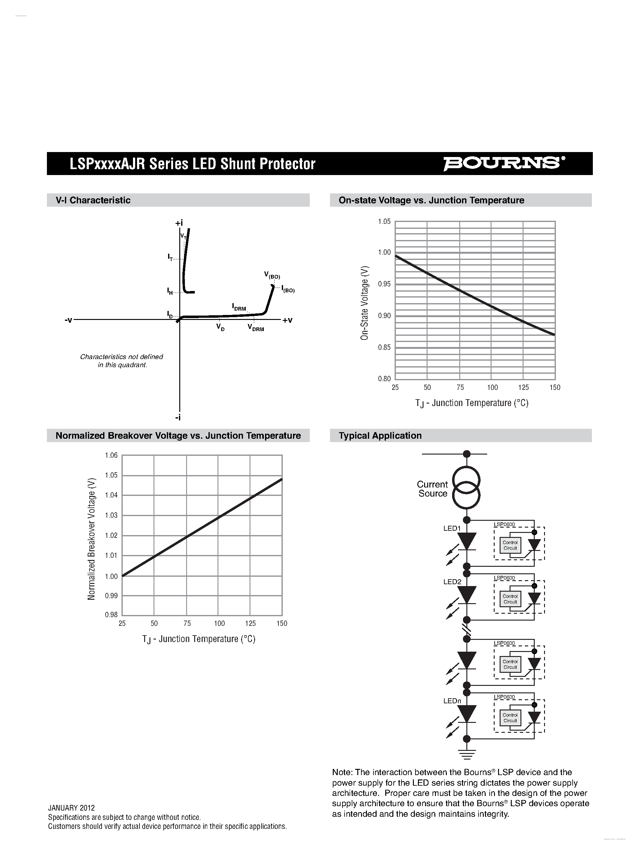 Datasheet LSP0600AJR-S page 2 Datasheet LSP0600AJR-S - LED Shunt Protector page 2
