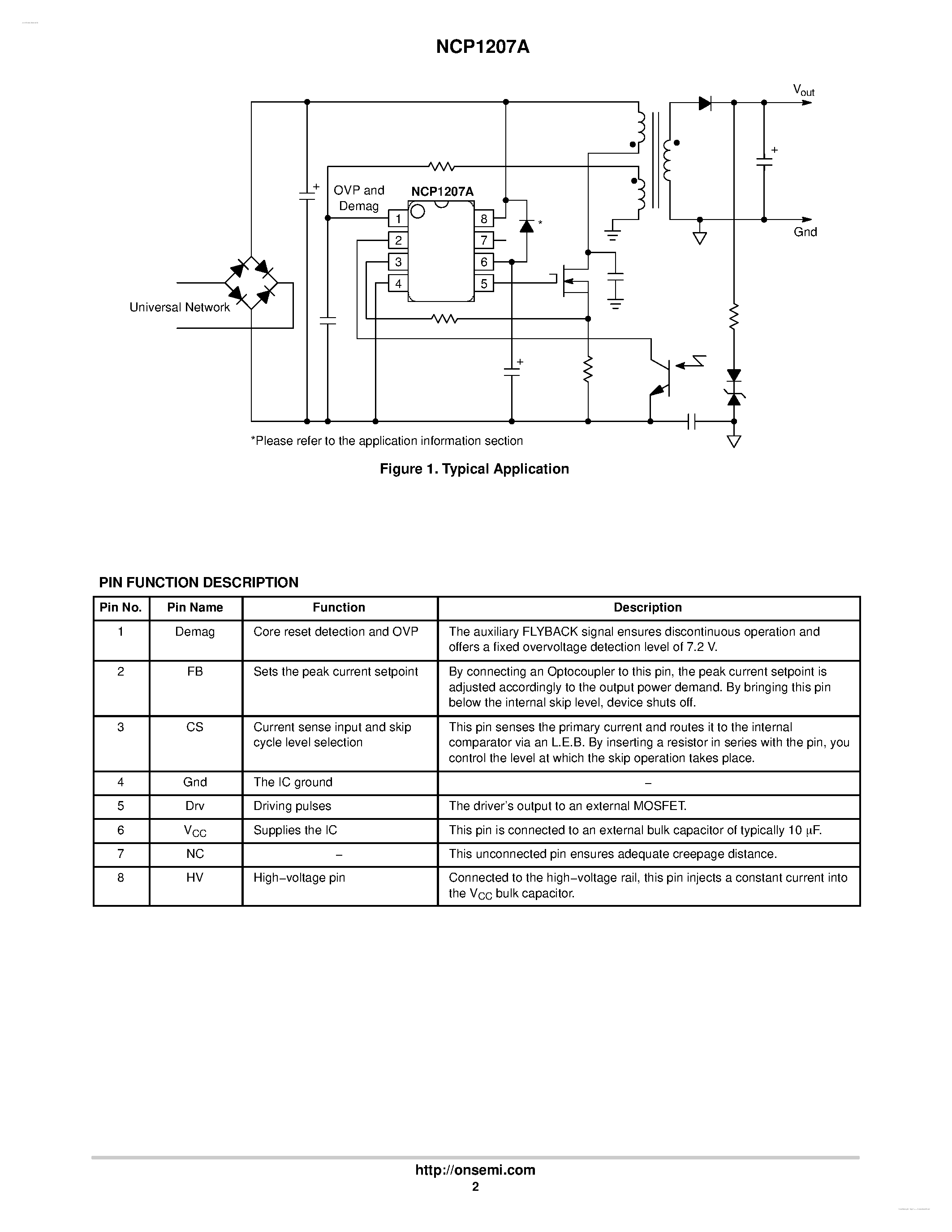 Datasheet 1207A page 2 Datasheet 1207A - Search -----> NCP1207A page 2