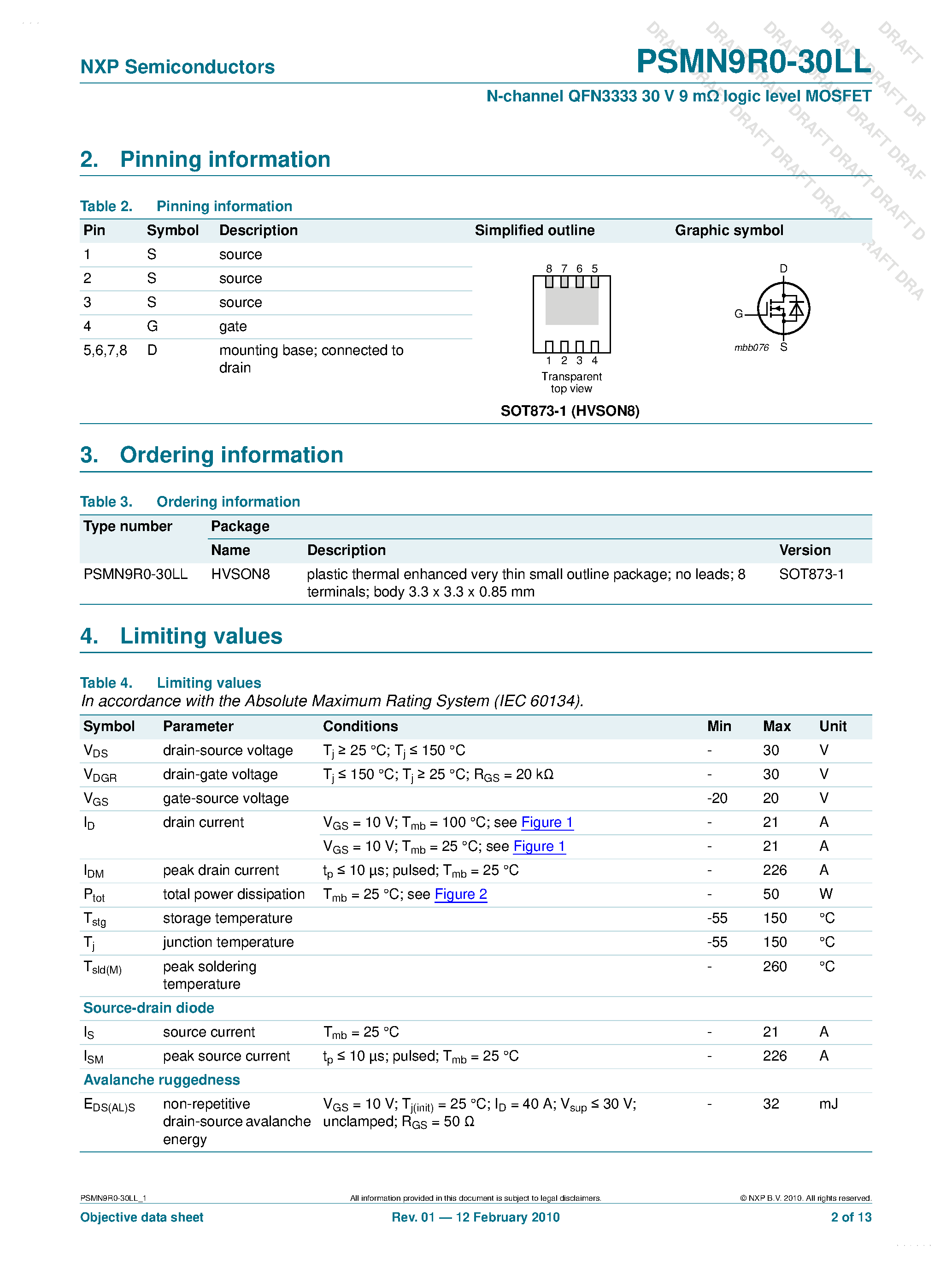 Datasheet PSMN9R0-30LL - N-channel MOSFET page 2