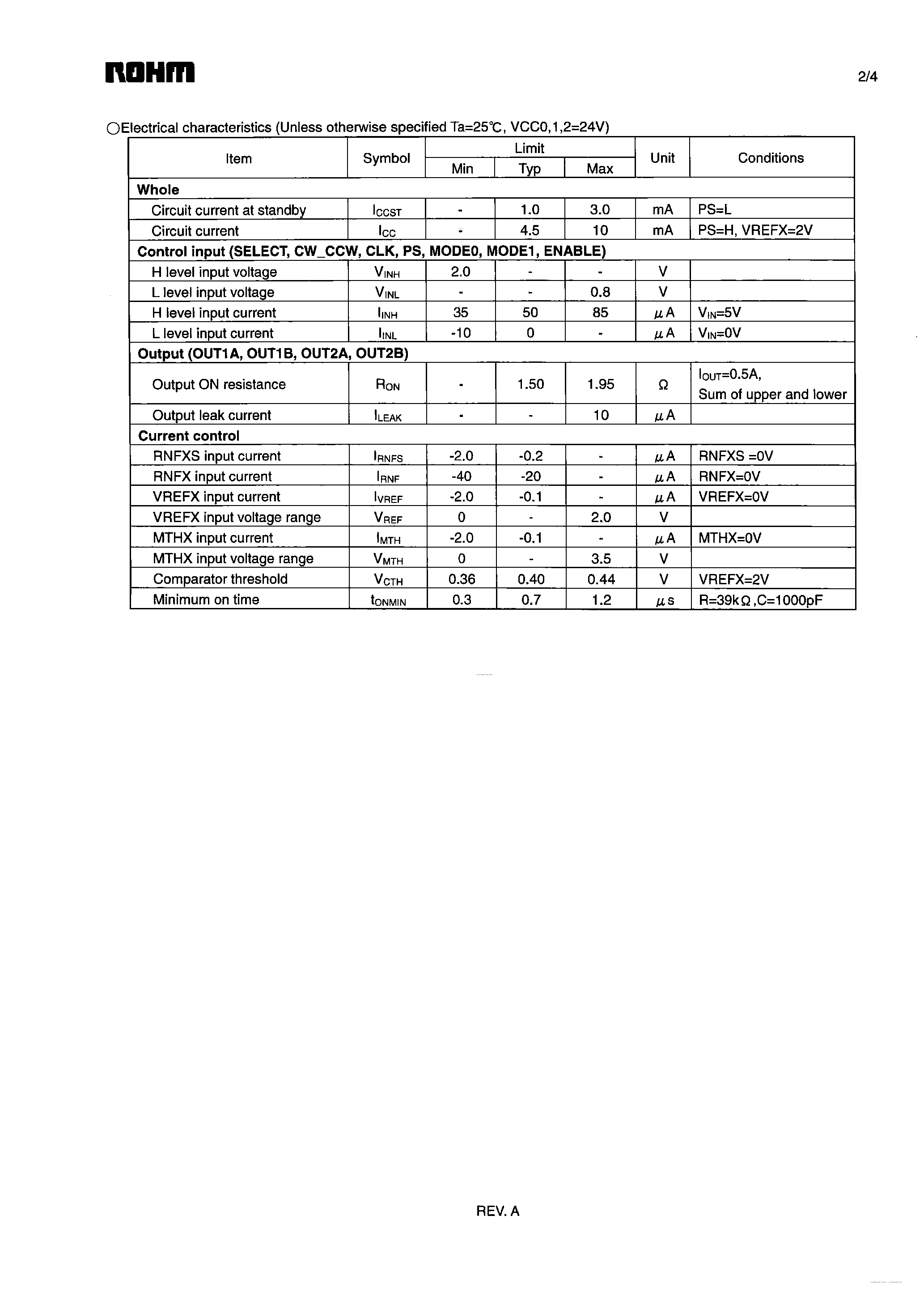 Даташит BD6383EFV - Bipolar stepping motor driver страница 2