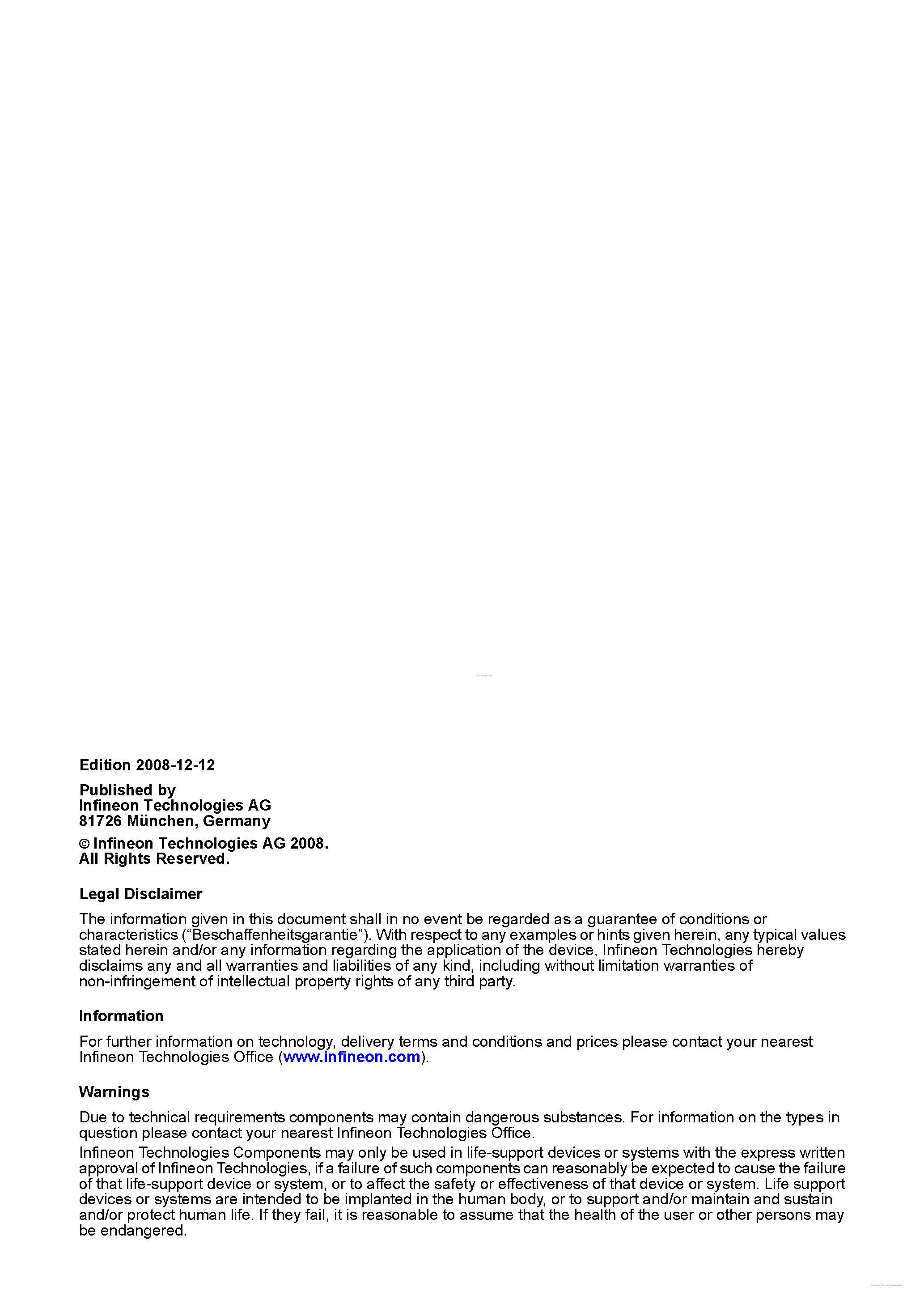 Datasheet BGF108C - 7 Channel LCD Filter Array page 2
