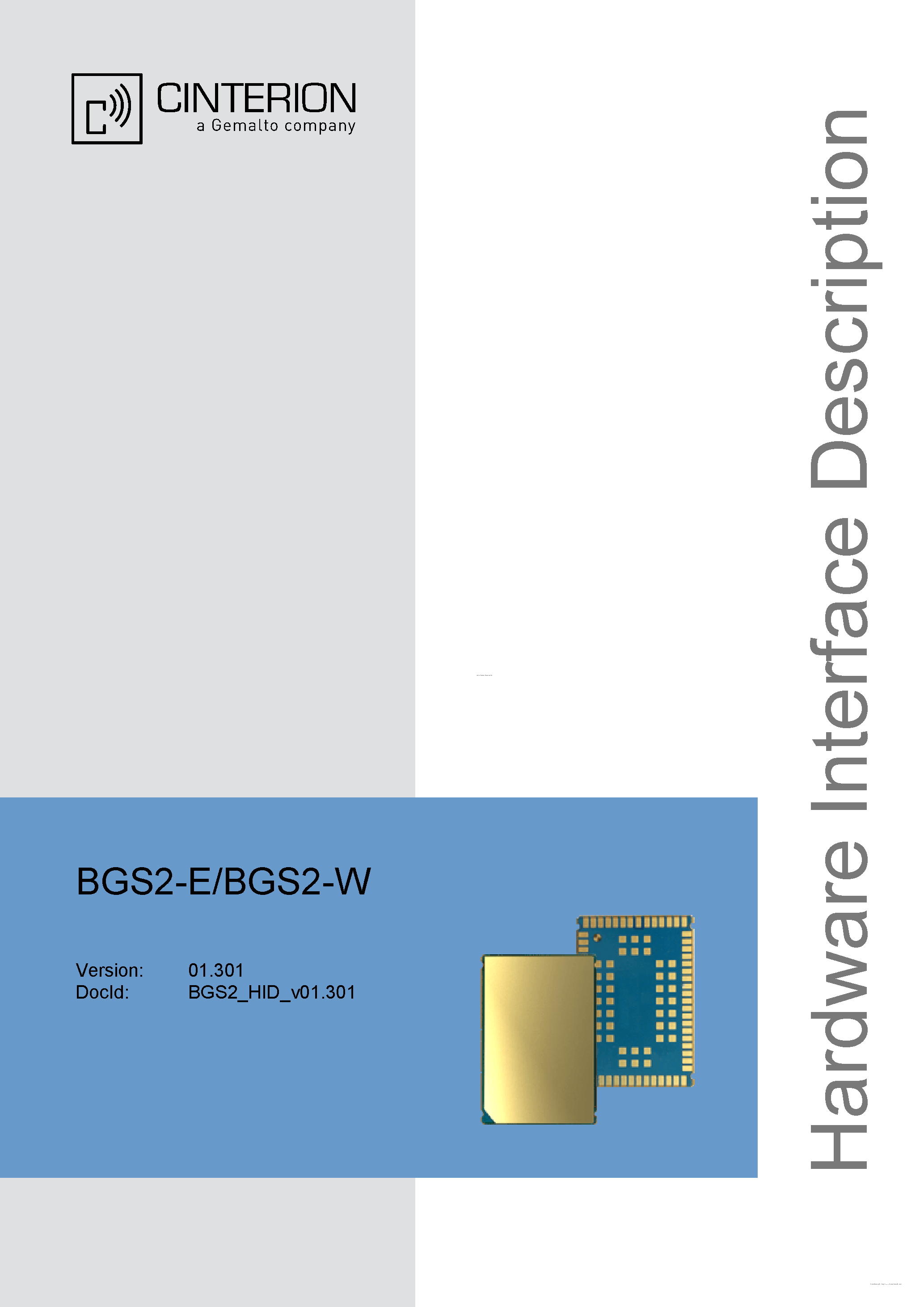 Datasheet BGS2-E - (BGS2-E/-W) Hardware Interface Description page 1