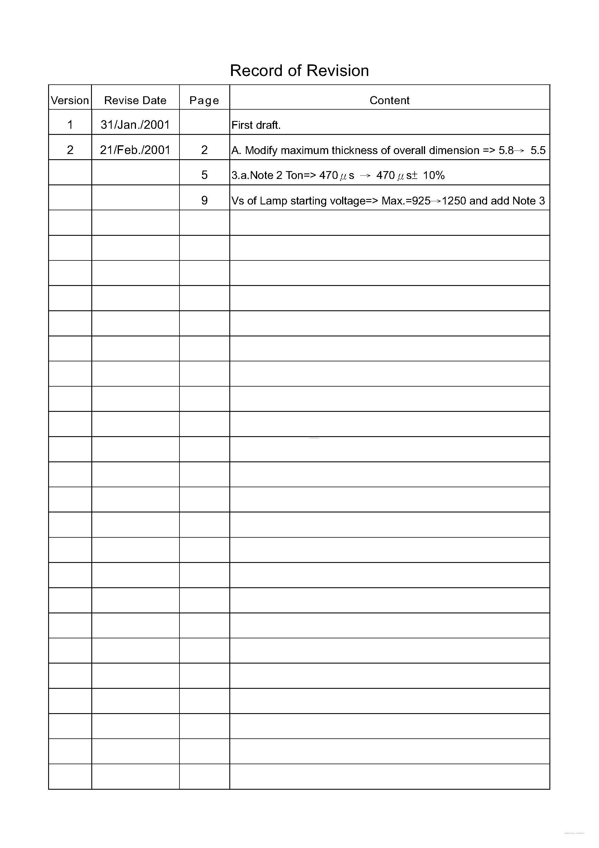 Datasheet B141XN04-2 - LCD Module page 2