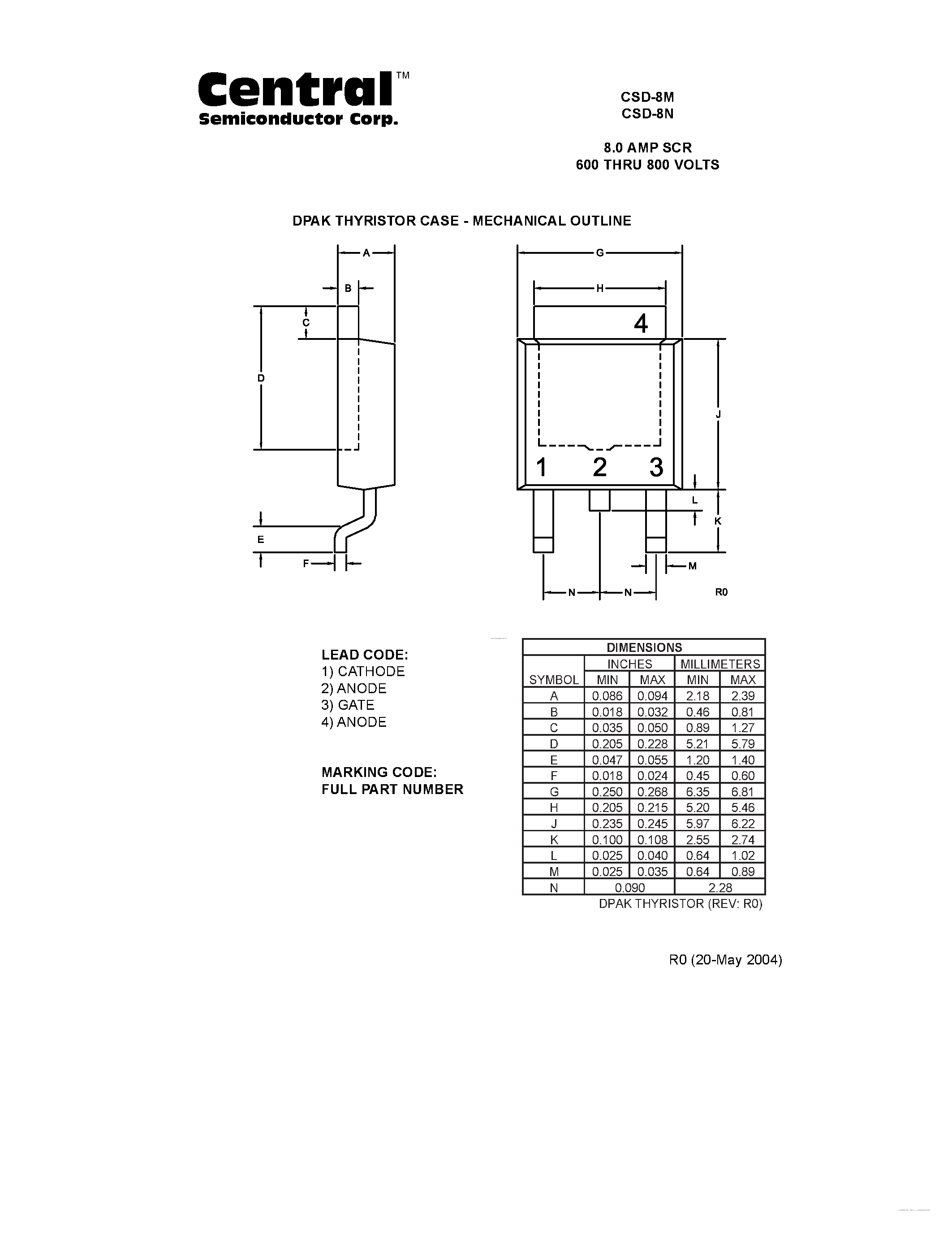 Datasheet CSD-8M - (CSD-8M/N) SCR page 2