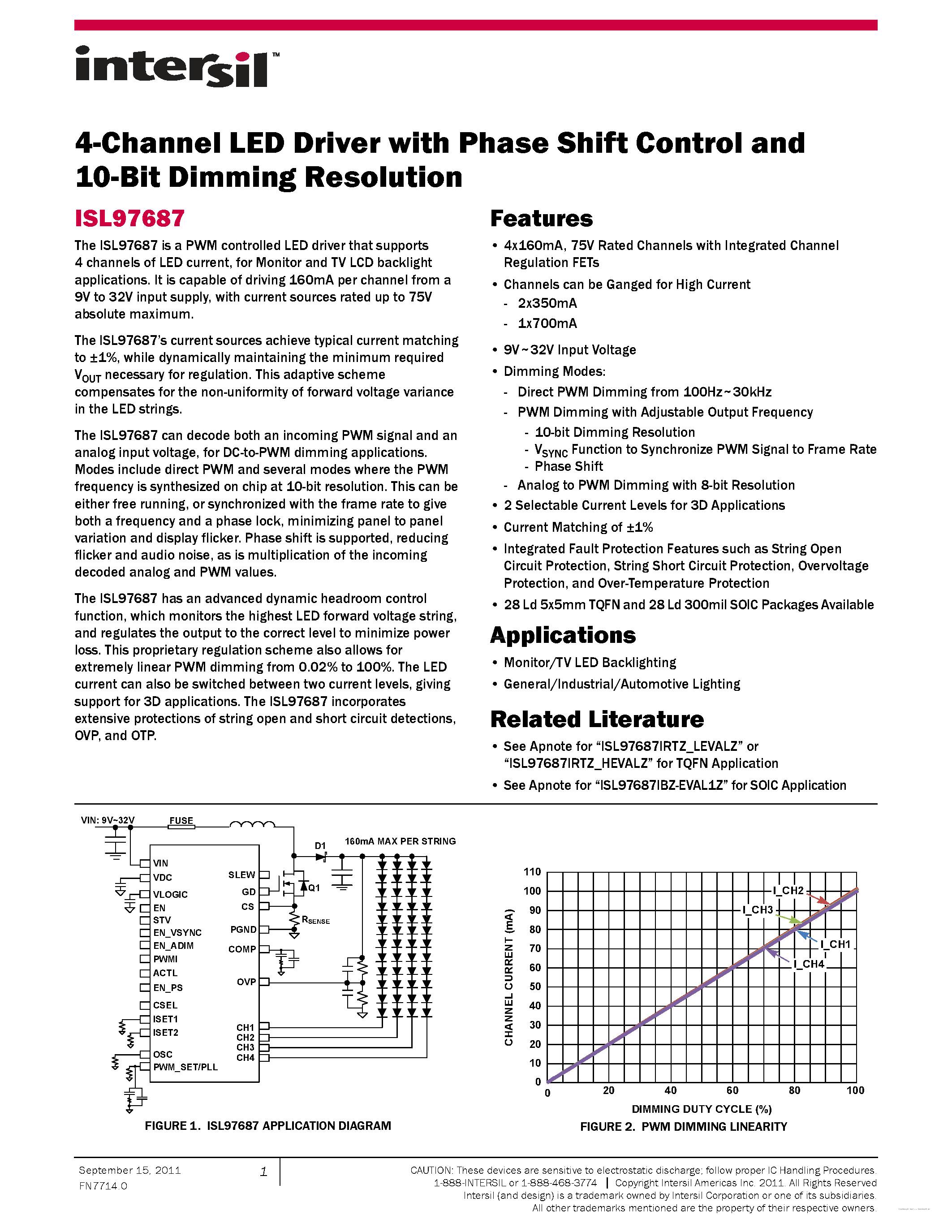 Даташит ISL97687 - страница 1