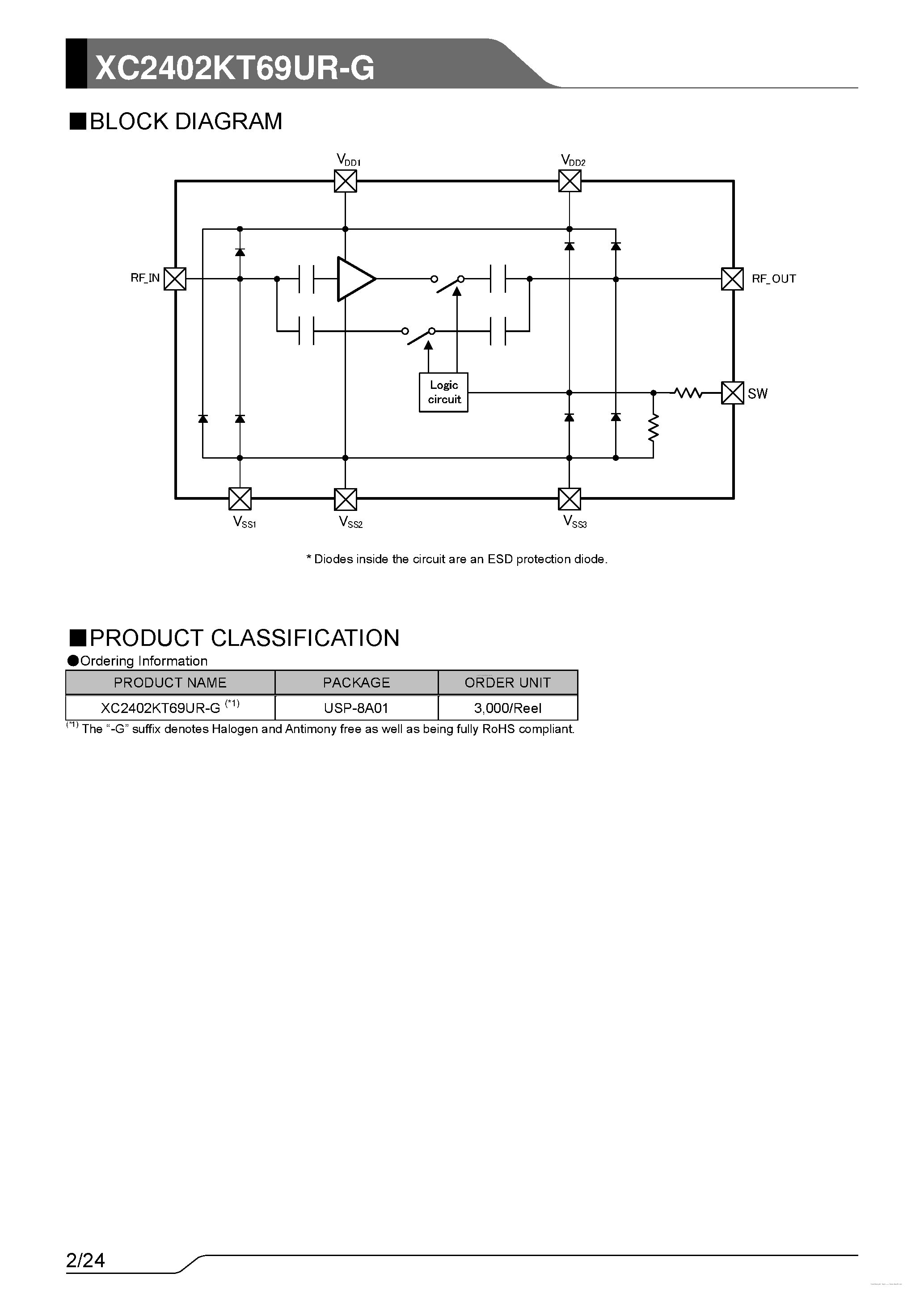 Даташит XC2402KT69UR-G - страница 2