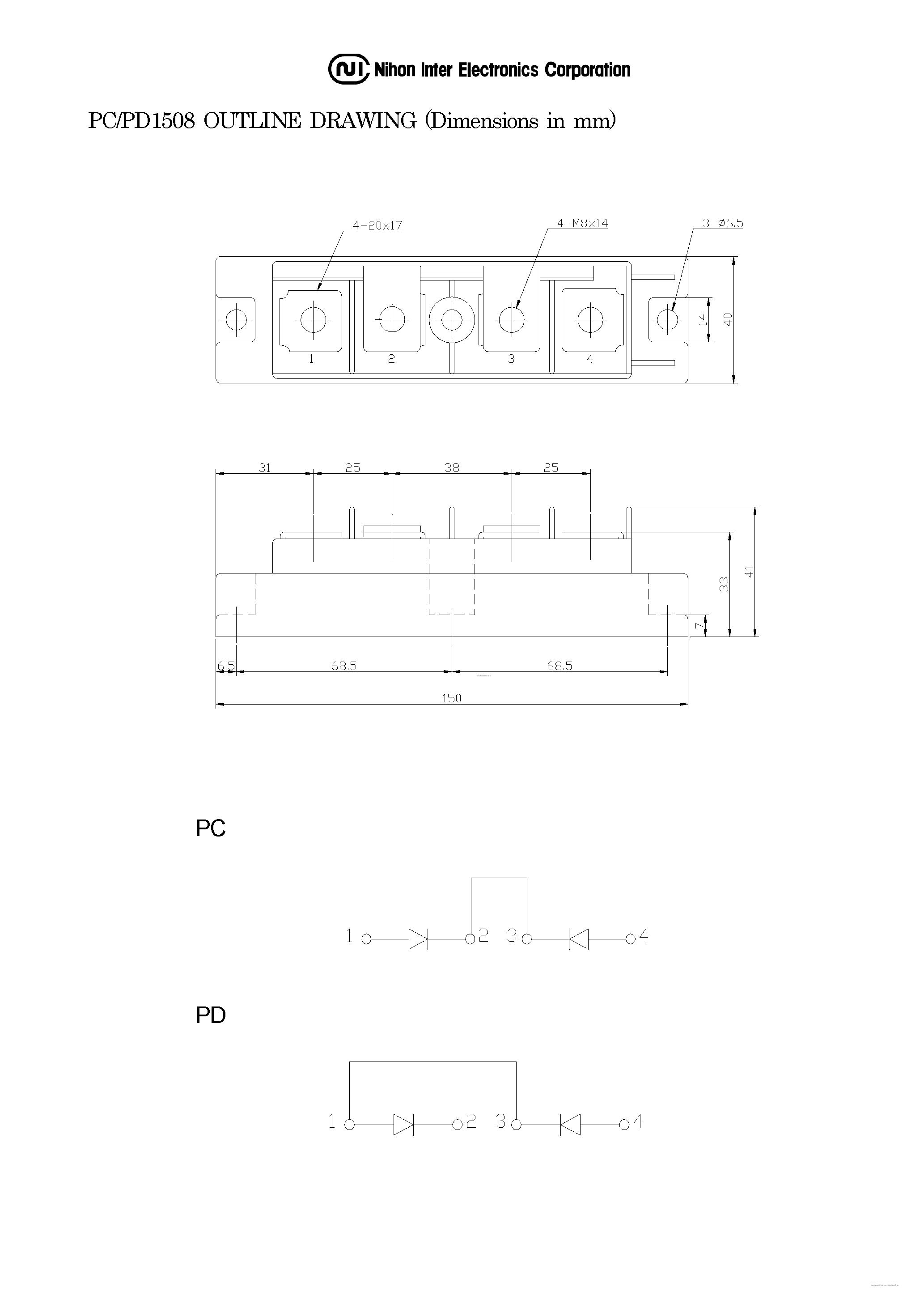 Datasheet PD1508 page 2 Datasheet PD1508 - DIODE MODULE page 2