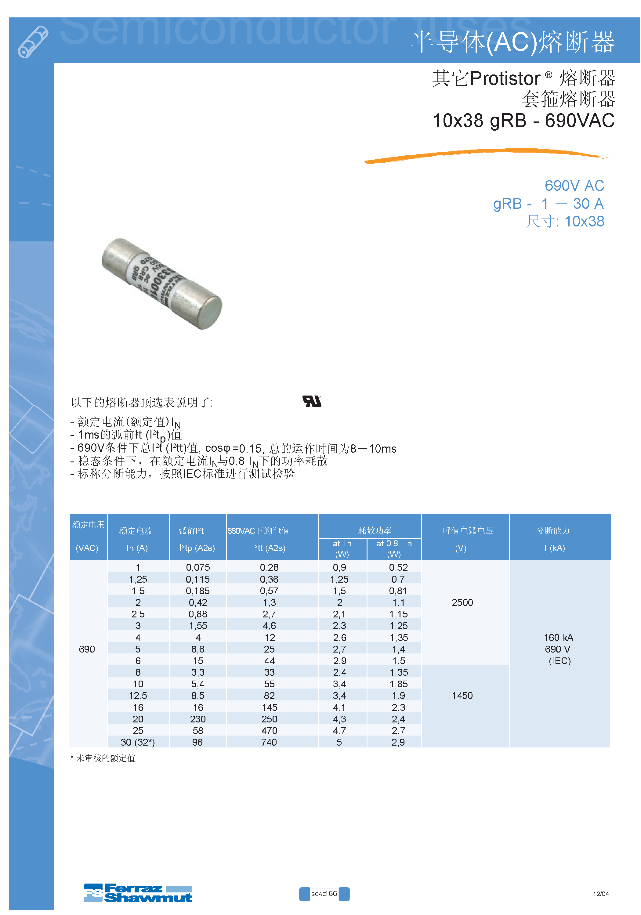 Datasheet FR10GB69V1 - PROTISTOR page 1