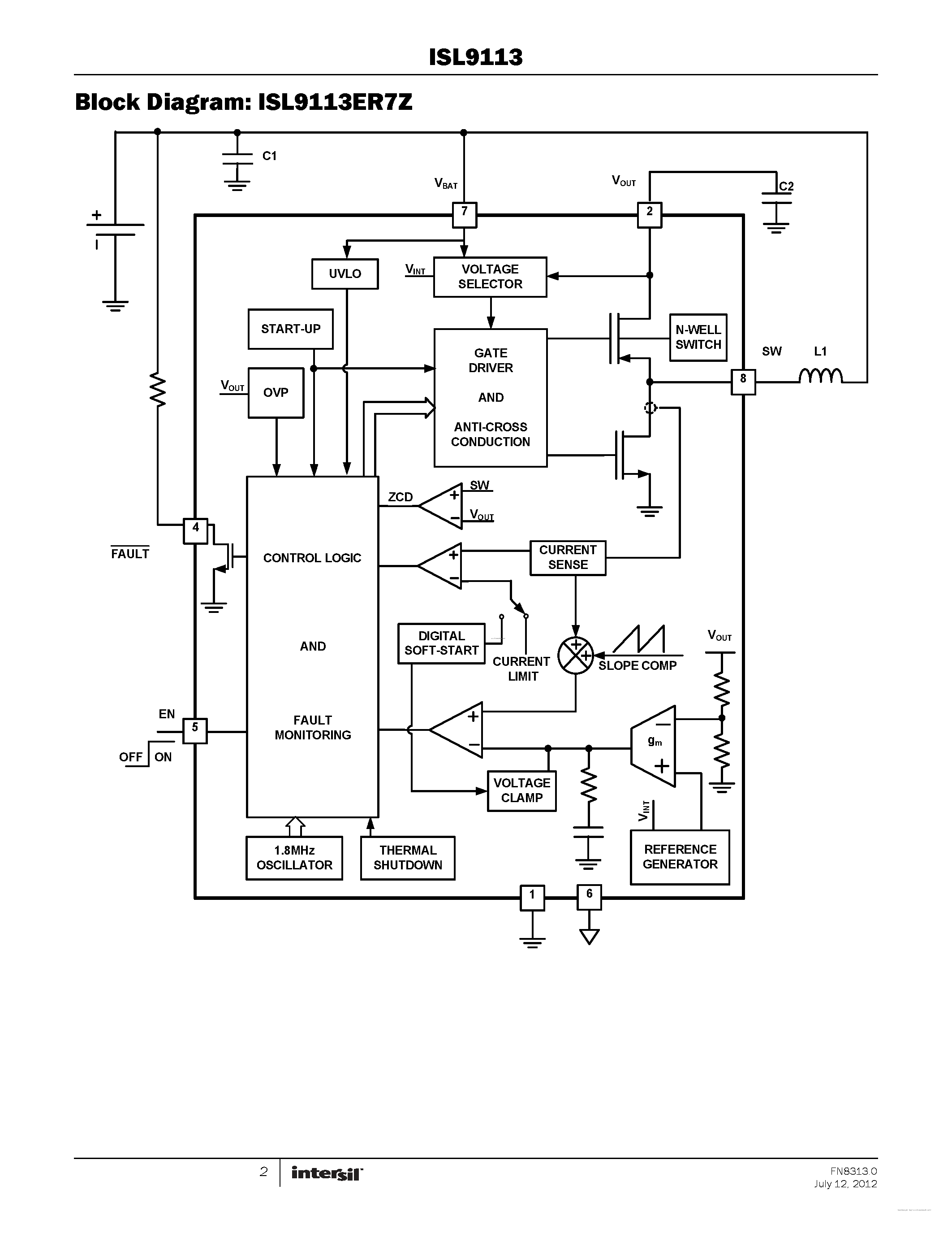 Datasheet ISL9113 - page 2