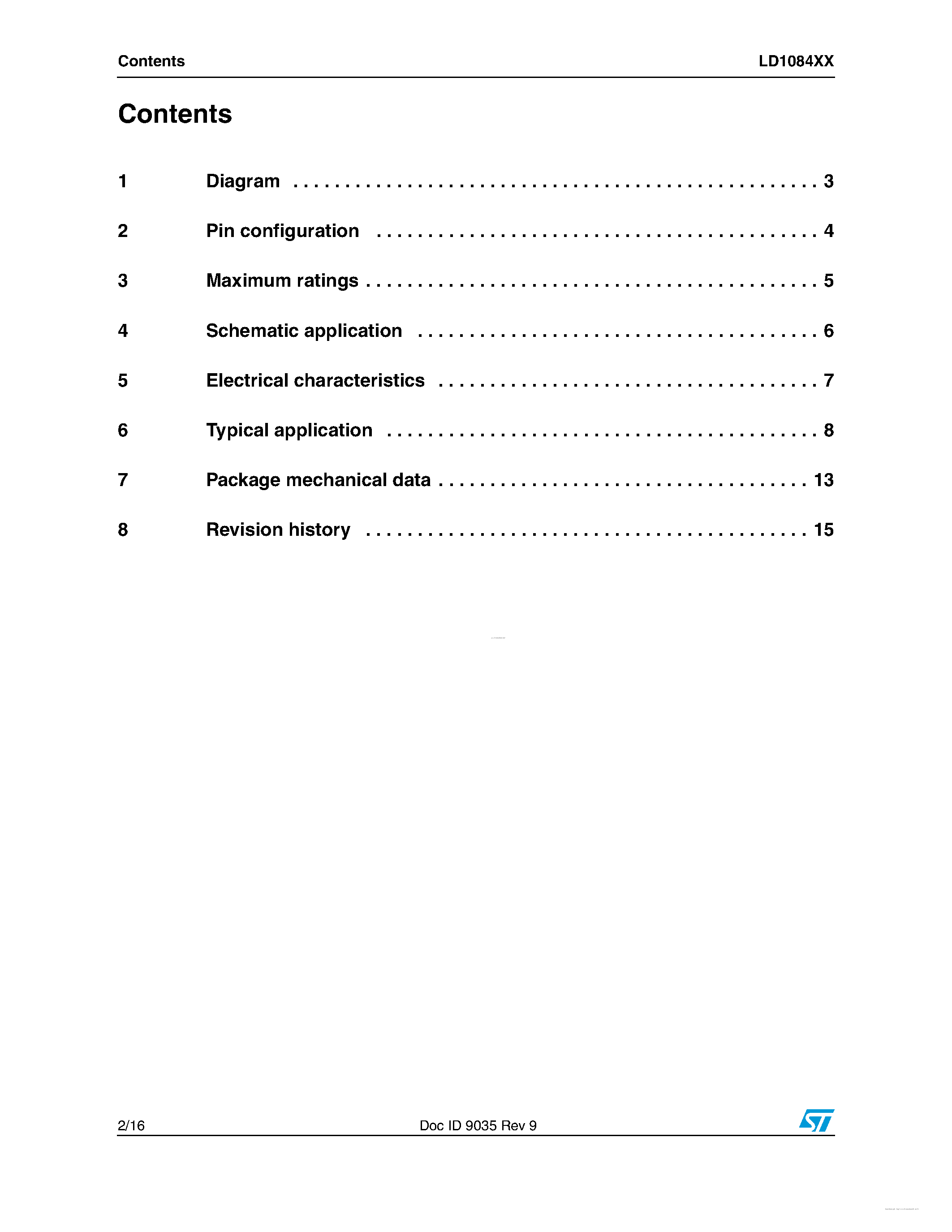 Даташит на микросхему LD1084V страница 2 Даташит LD1084V - 5A LOW DROP POSITIVE VOLTAGE REGULATOR ADJUSTABLE страница 2