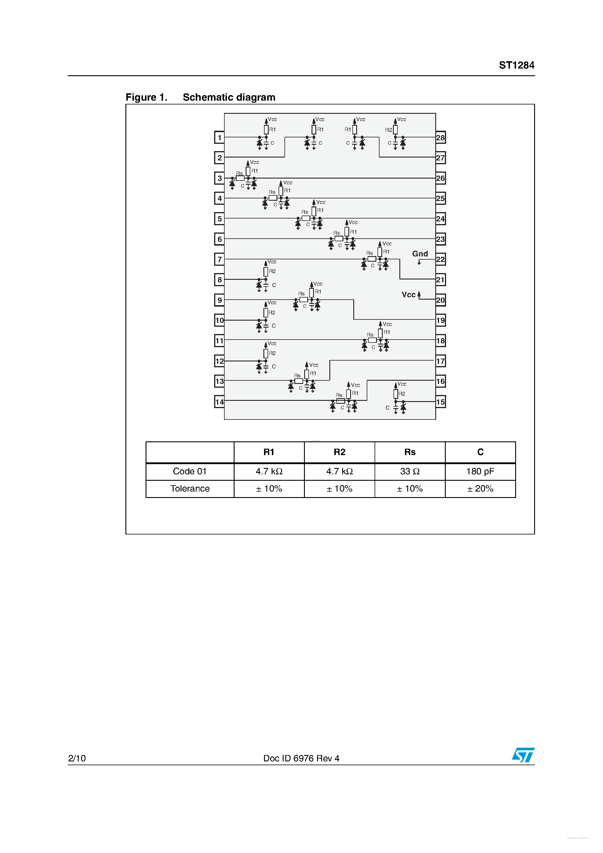 Datasheet ST1284 page 2 Datasheet ST1284 - page 2