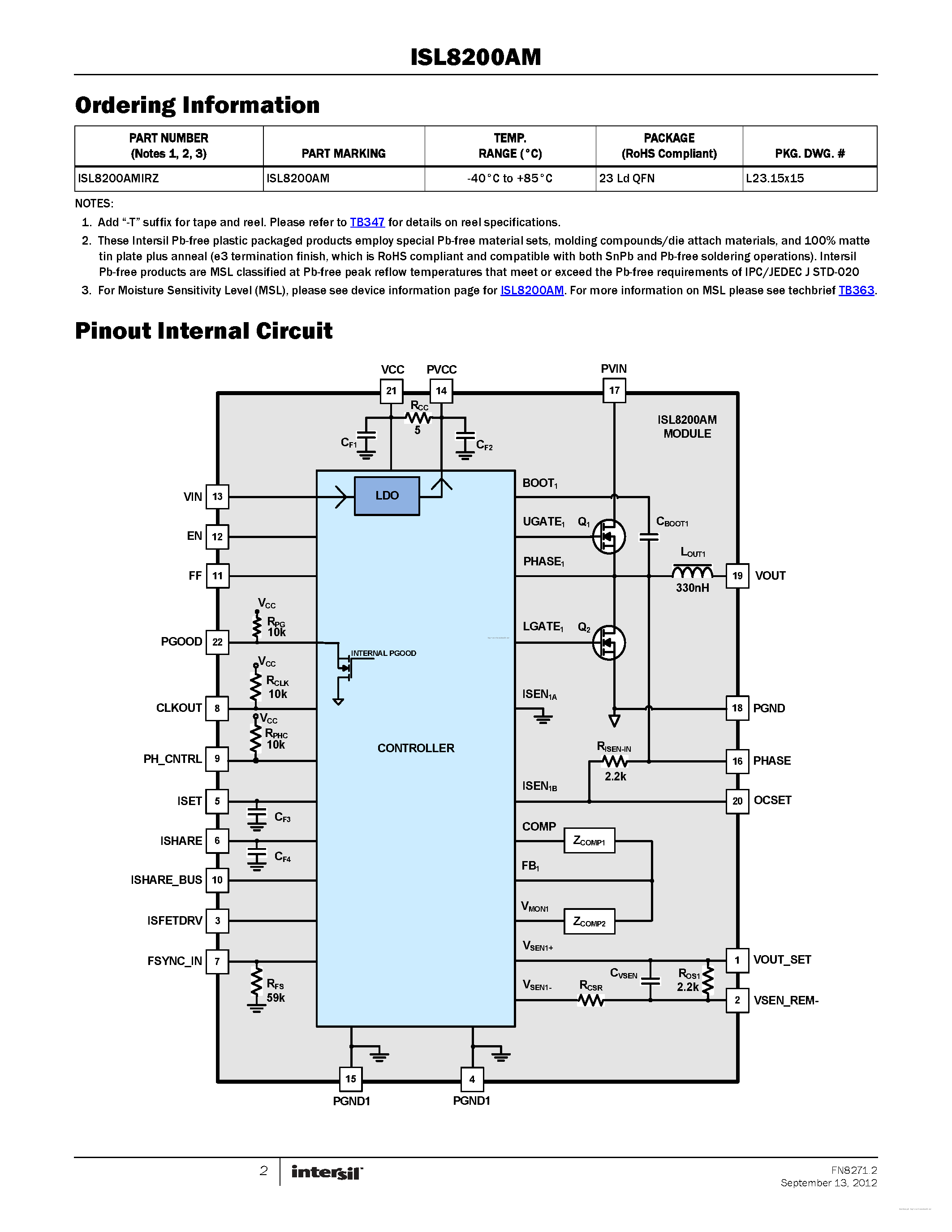 Datasheet ISL8200AM page 2 Datasheet ISL8200AM - page 2