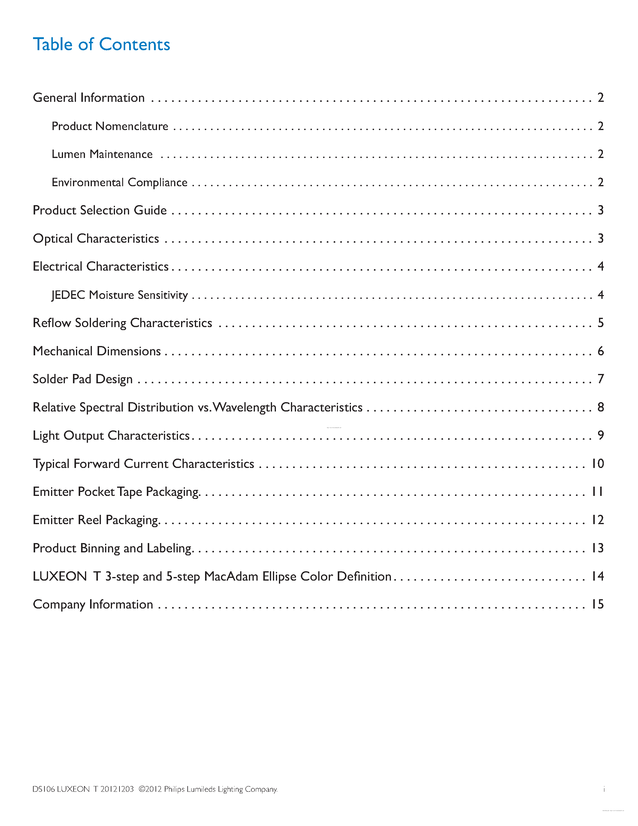 Datasheet LXH8-FW27-Y page 2 Datasheet LXH8-FW27-Y - LED page 2