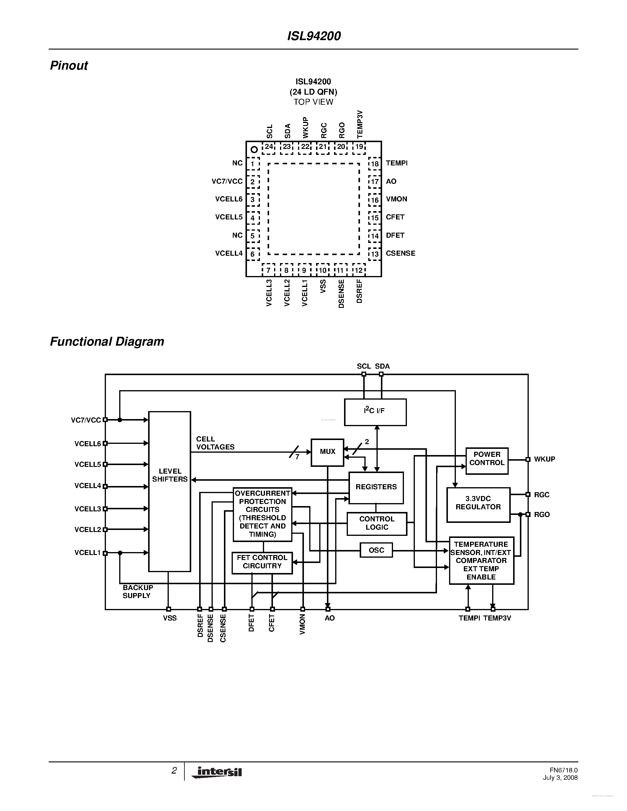 Datasheet ISL94200 - page 2