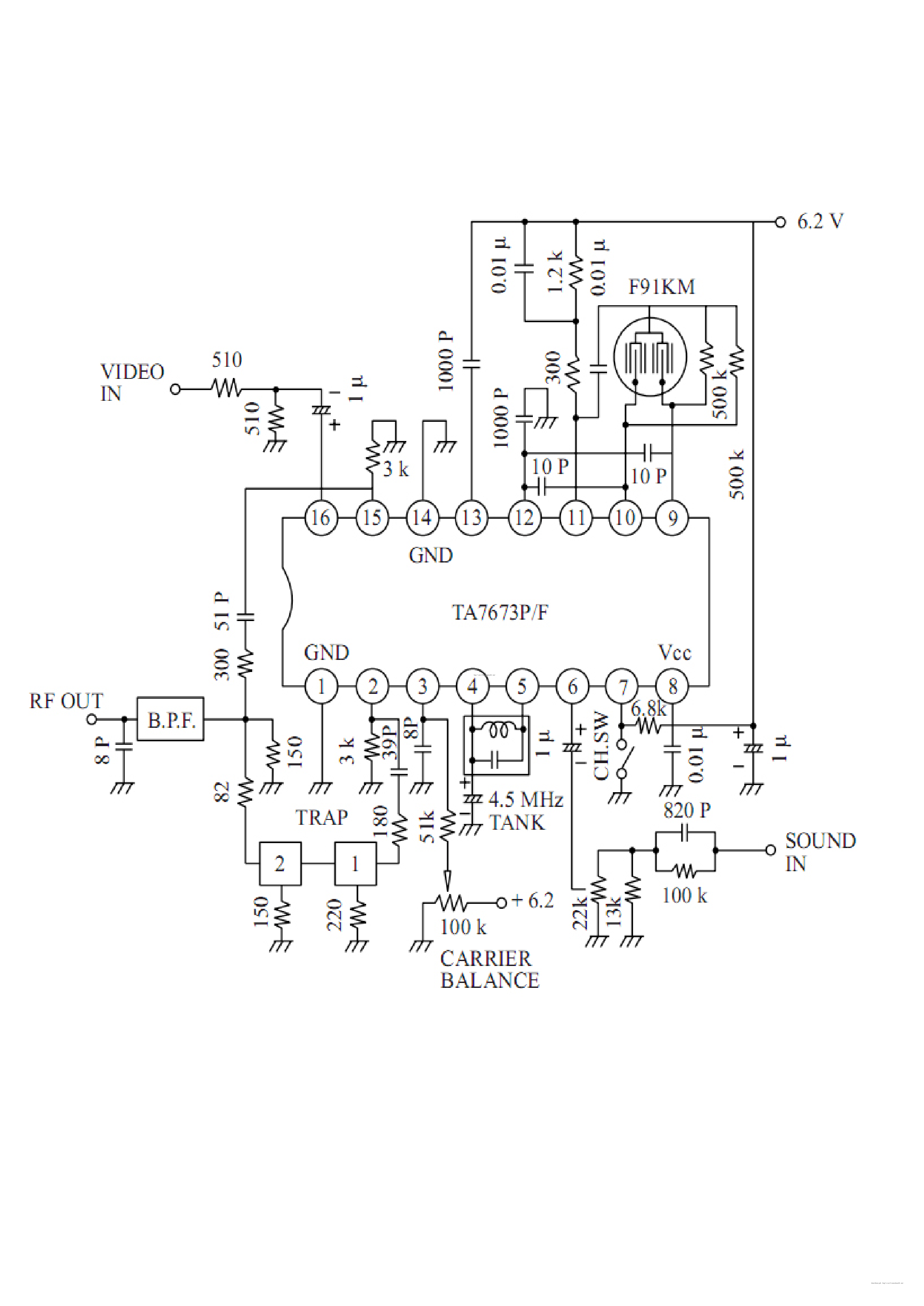 Datasheet TA7673 page 1 Datasheet TA7673 - page 1