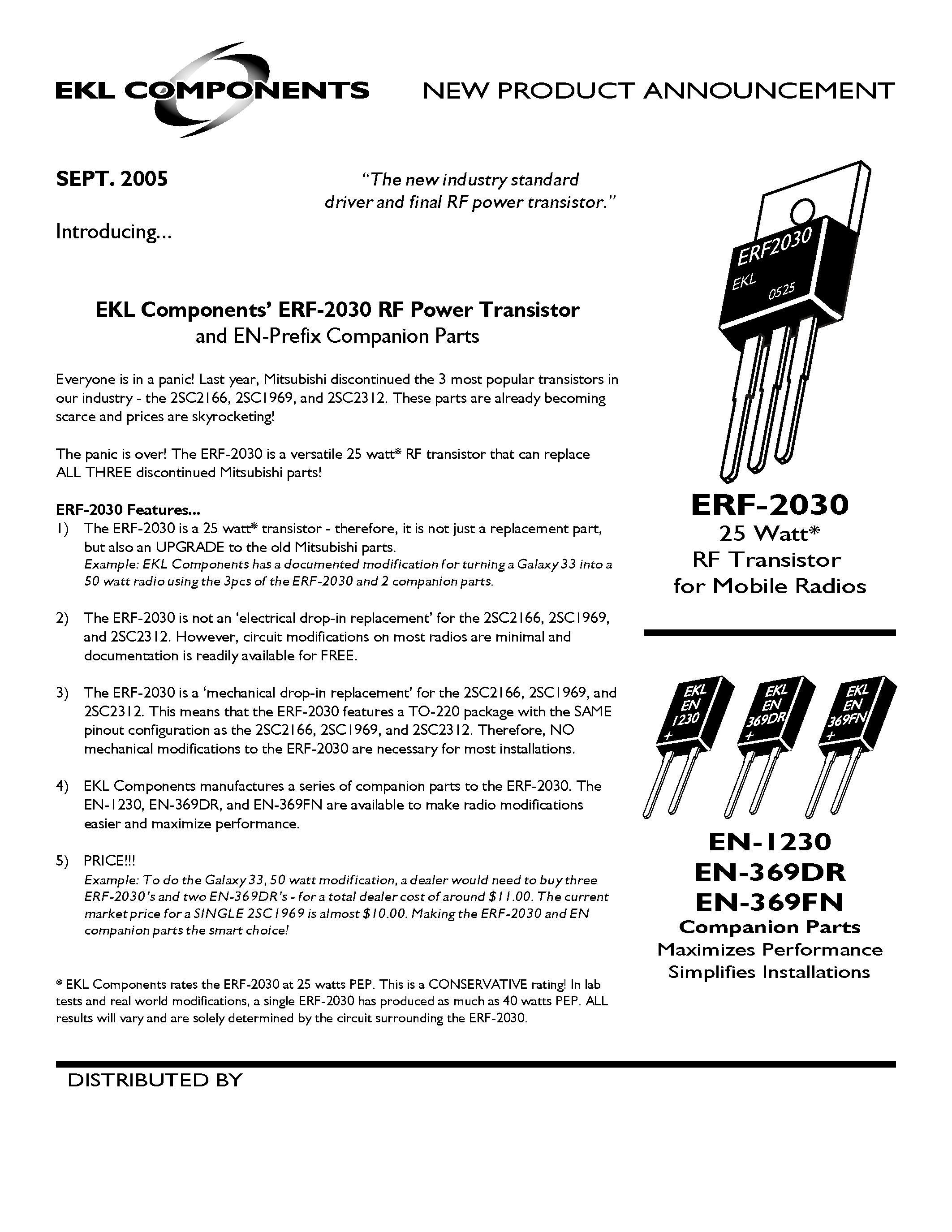 Datasheet ERF2030 - page 1