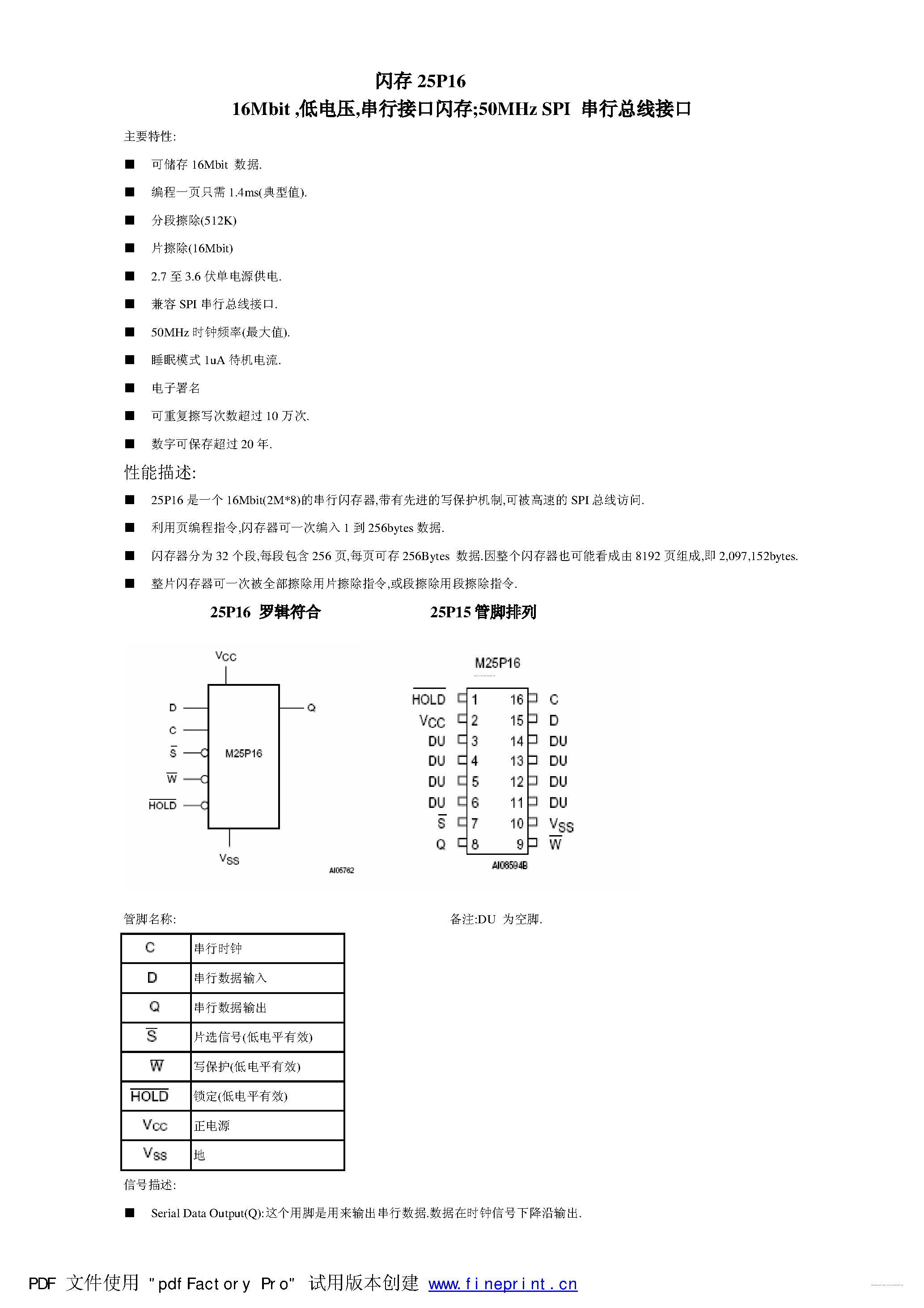 Даташит ST25P16 - страница 1