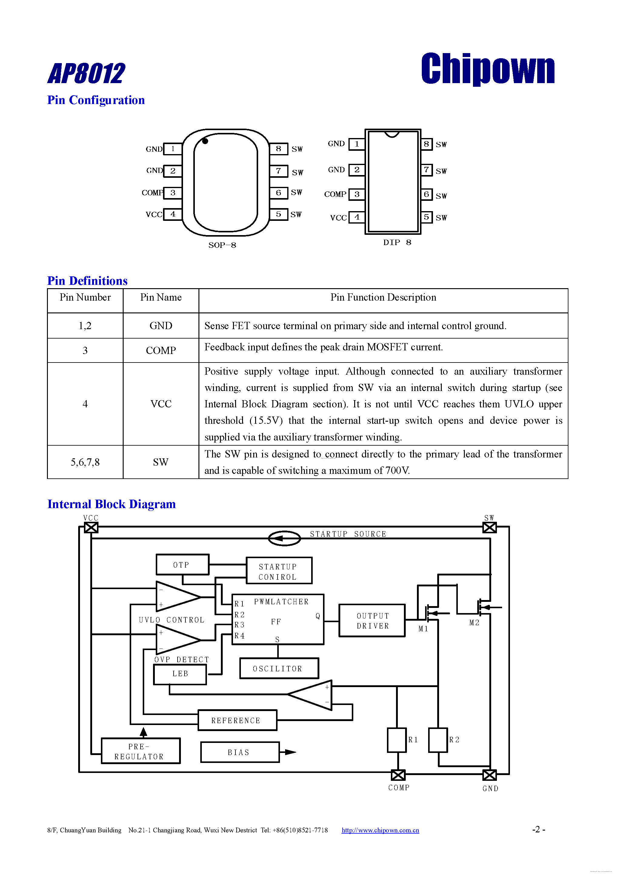 Даташит AP8012 - страница 2