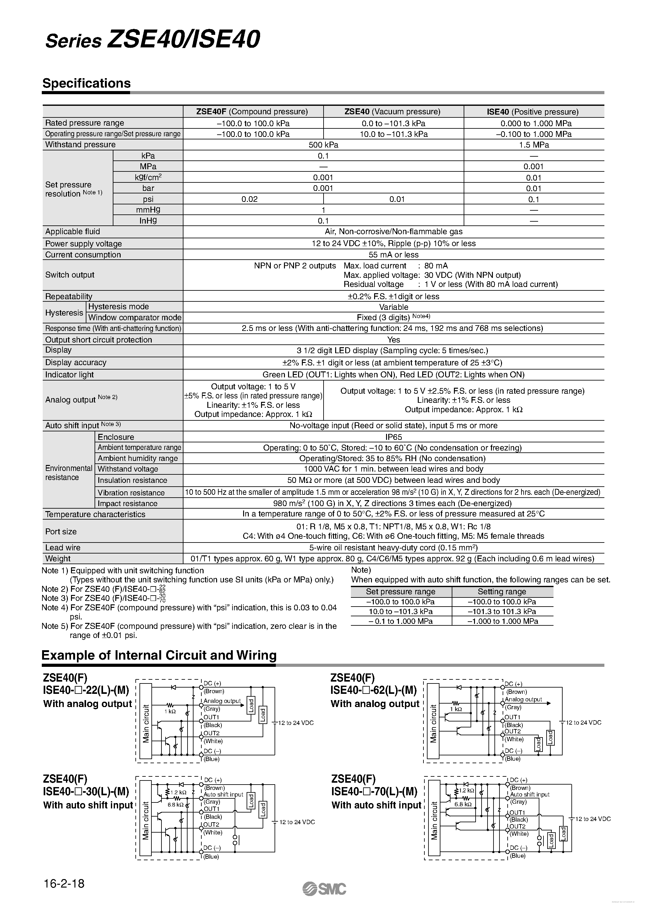 Datasheet ISE40 page 2 Datasheet ISE40 - page 2