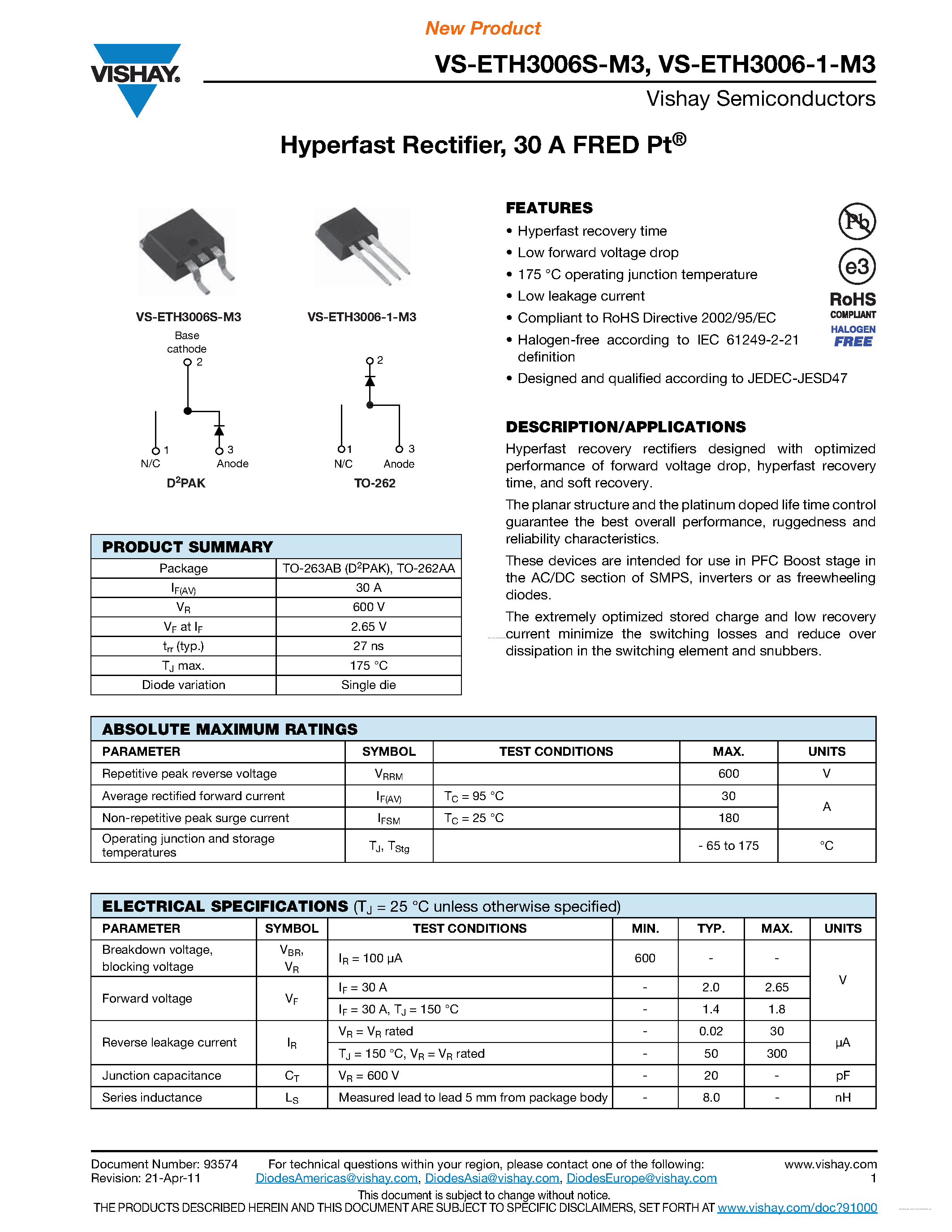 Даташит ETH3006-1-M3 - страница 1