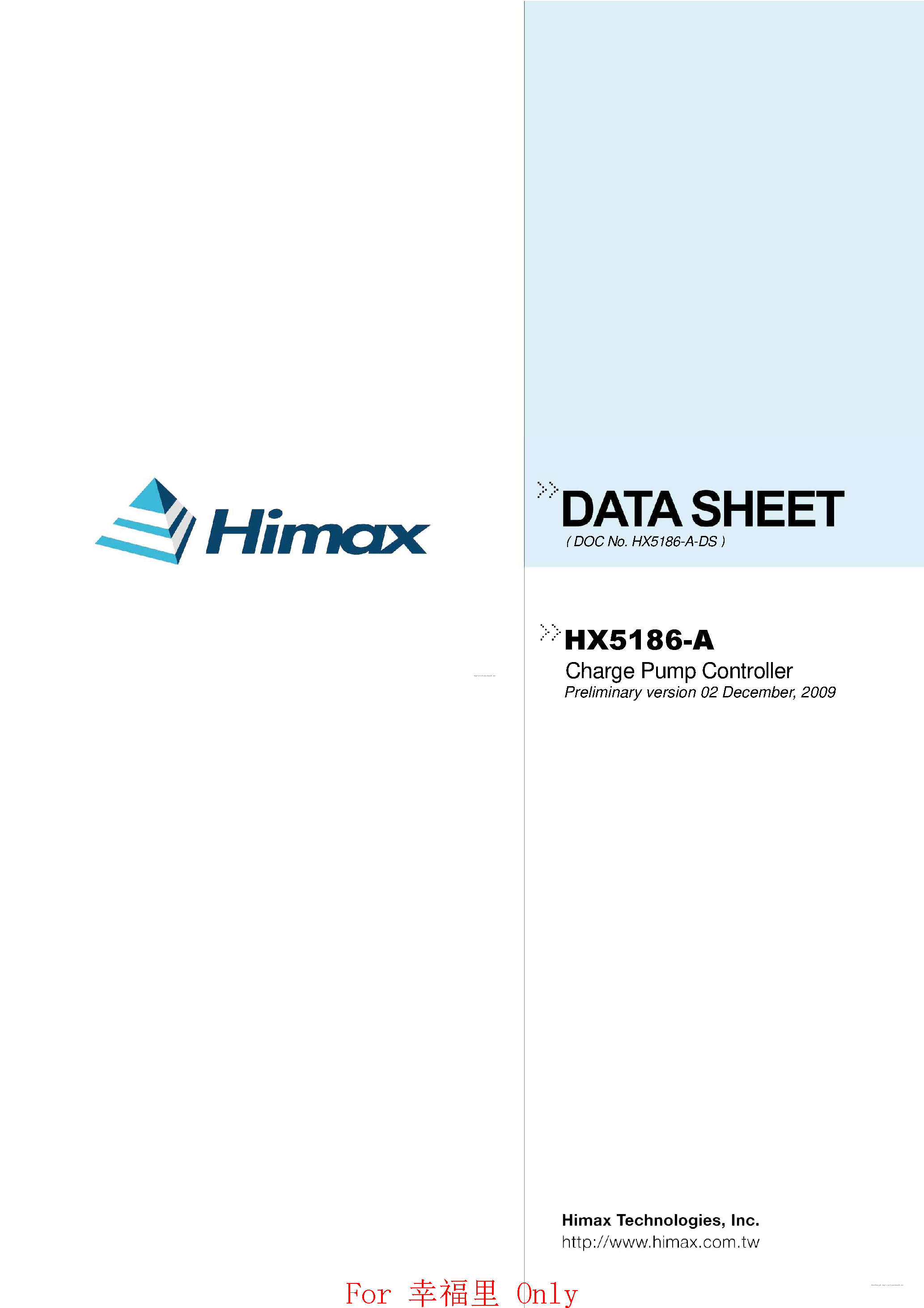 Datasheet HX5186-A - page 1