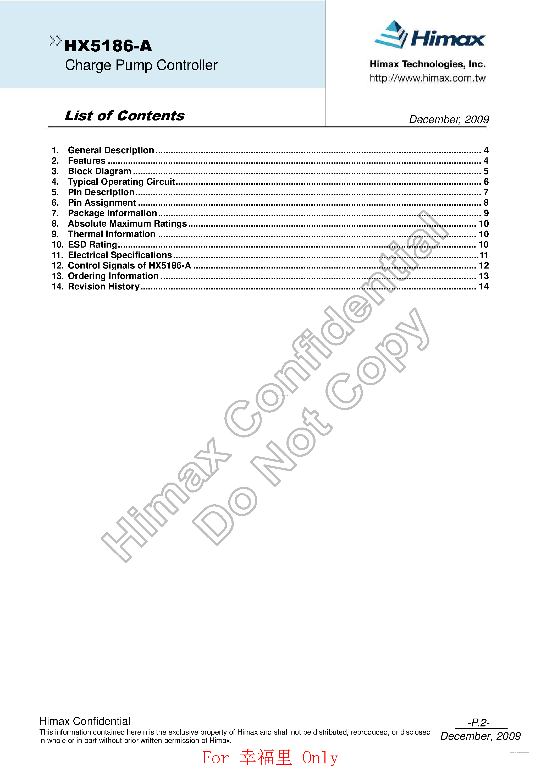 Datasheet HX5186-A - page 2