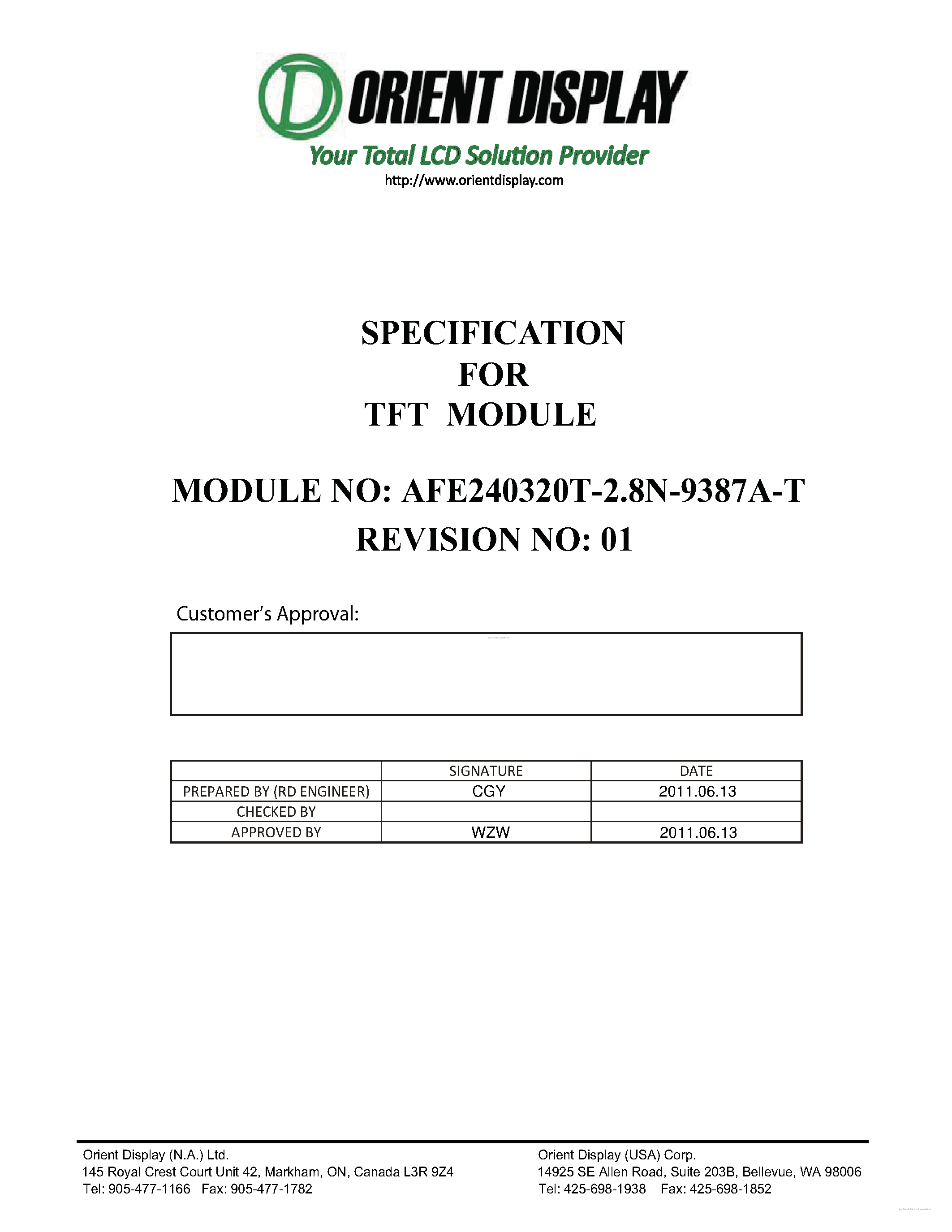 Datasheet AFE240320T-2.8N-9387A-T - page 1