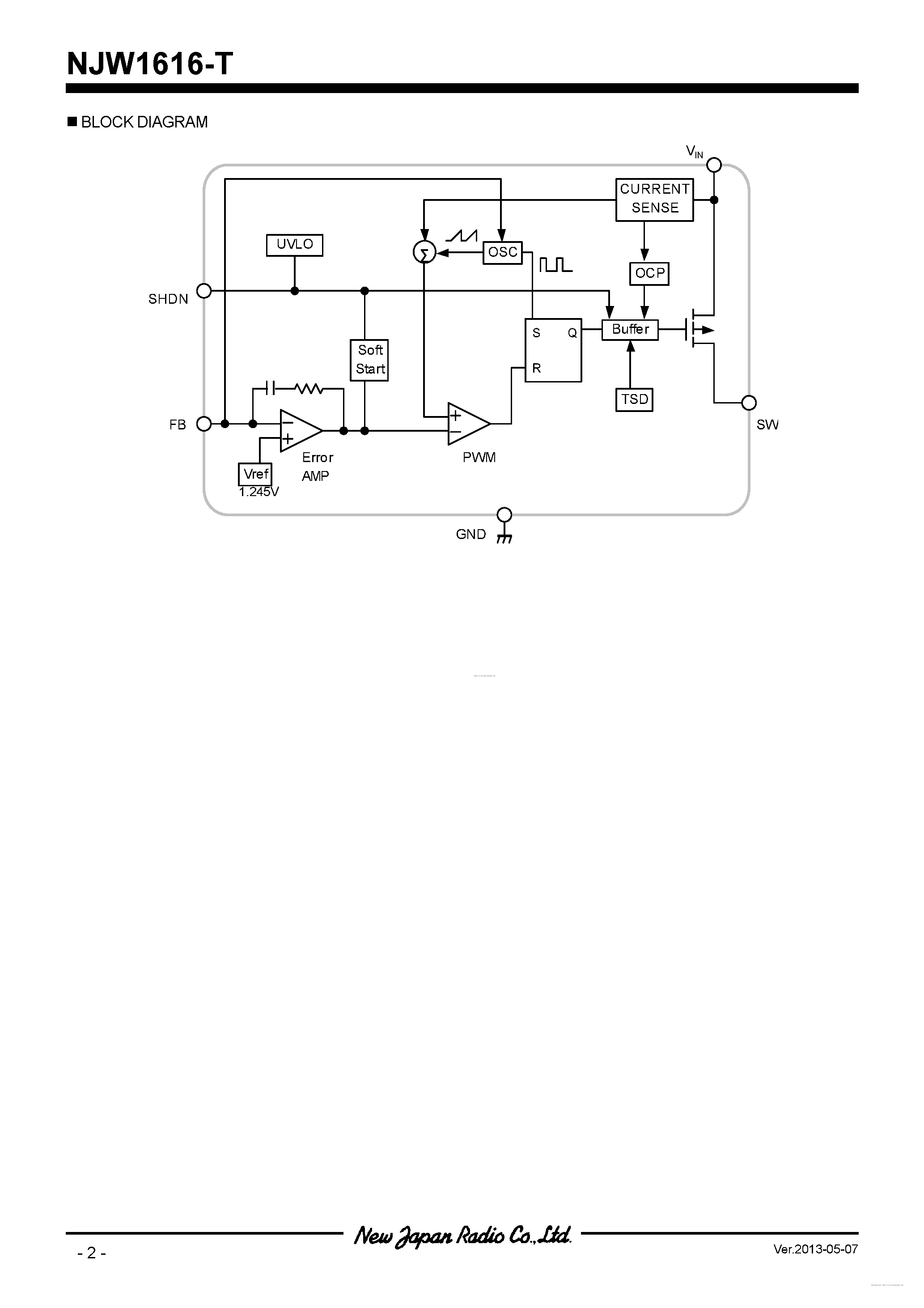 Datasheet NJW1616-T - page 2