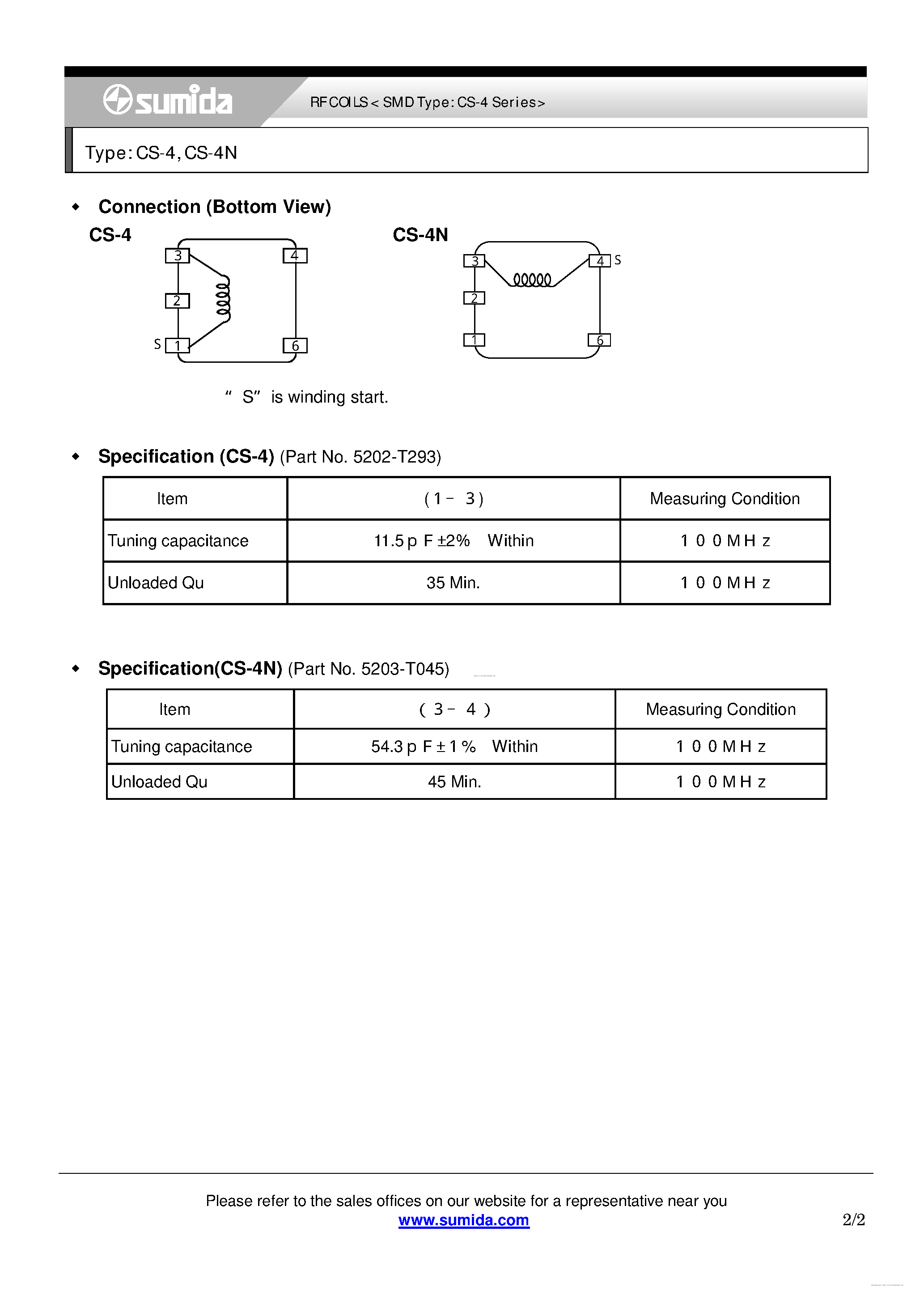 Datasheet CS-4 - page 2