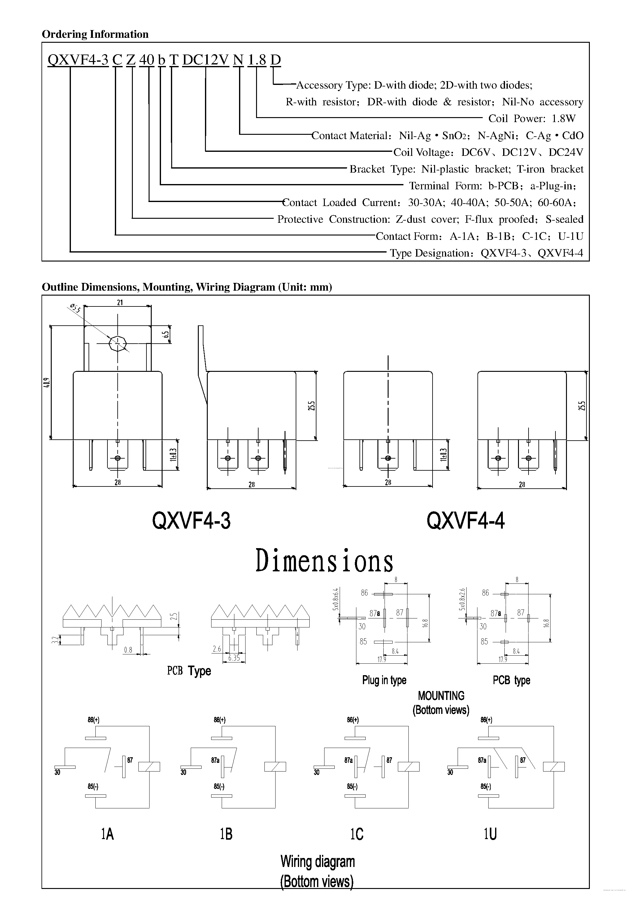 Datasheet QXVF4-3 - page 2